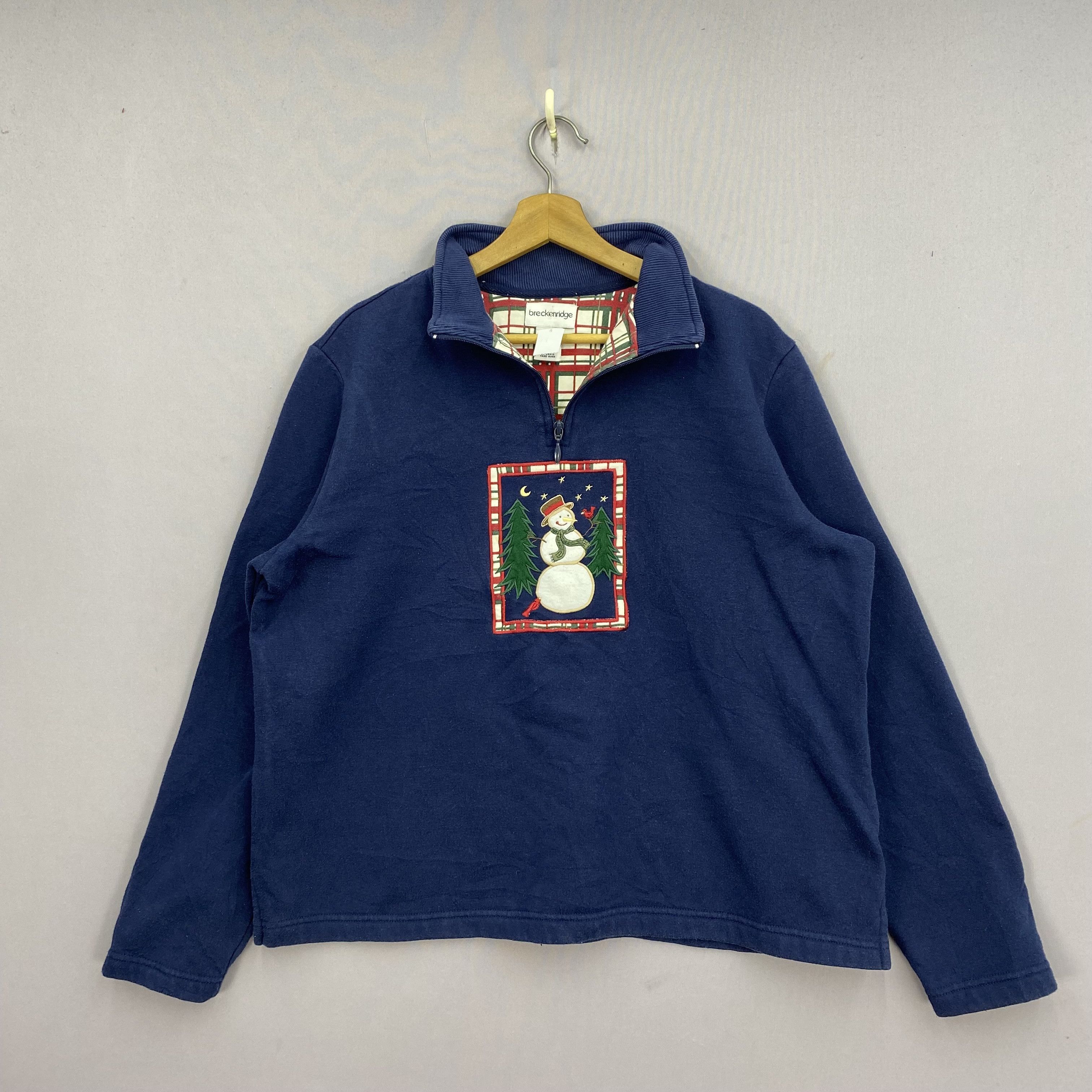 Vintage Vintage 90s Snowman Christmas Sweater Sweatshirt Pullover Size US L / EU 52-54 / 3 - 5 Thumbnail