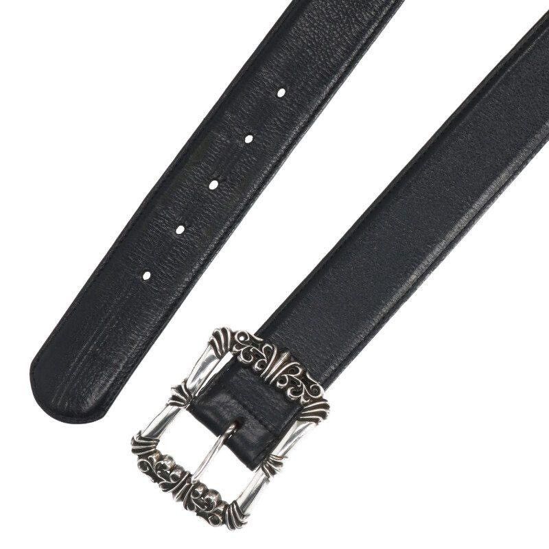 Chrome Hearts 32inch Chrome Hearts Classic Filigree Buckle Leather Belt Size ONE SIZE - 2 Thumbnail