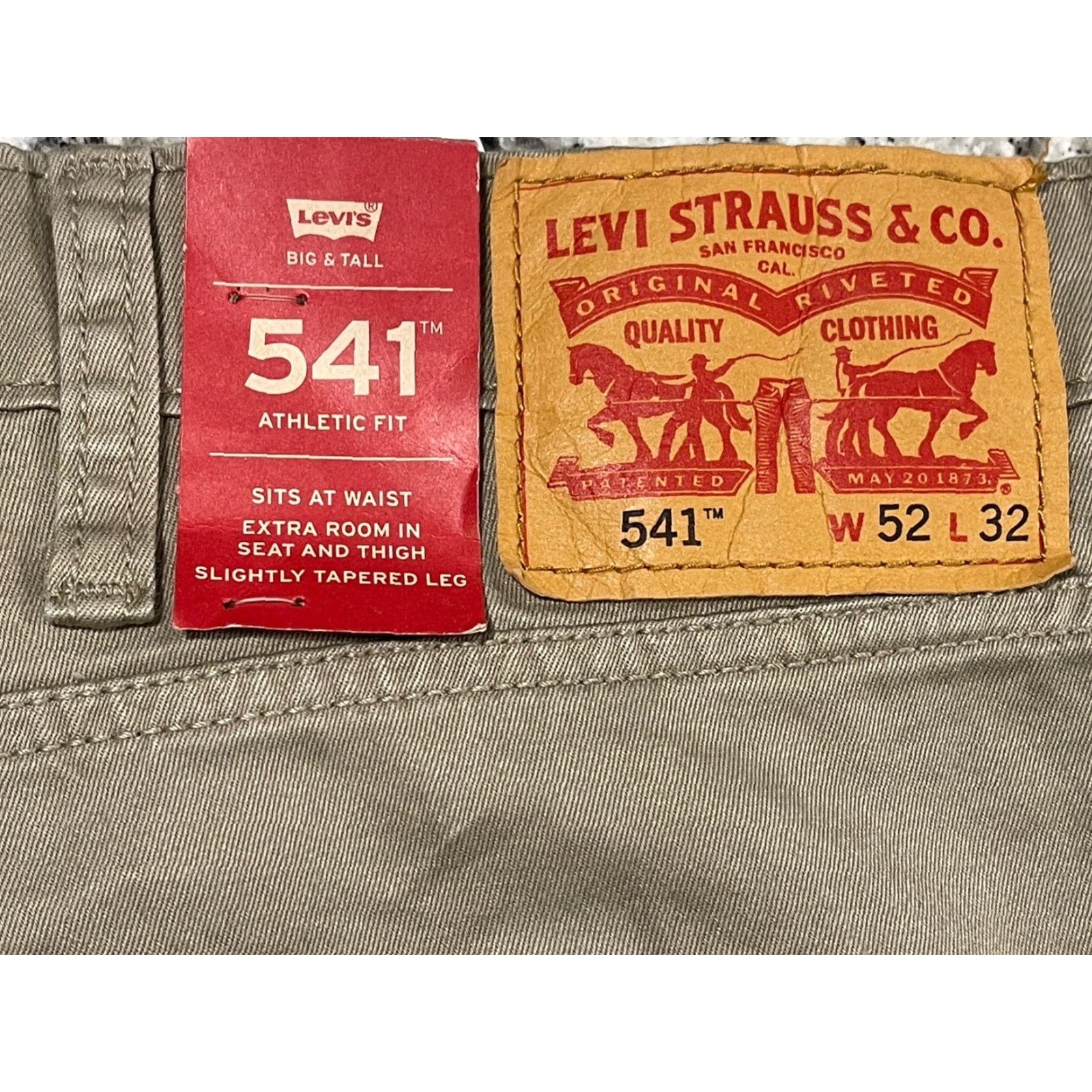 Levi's VINTAGE Levi's 541 Jeans Tapered Leg Big & Tall Mens Size 52 x 31 Athletic Stretch Khaki Size US 36 / EU 52 - 6 Thumbnail
