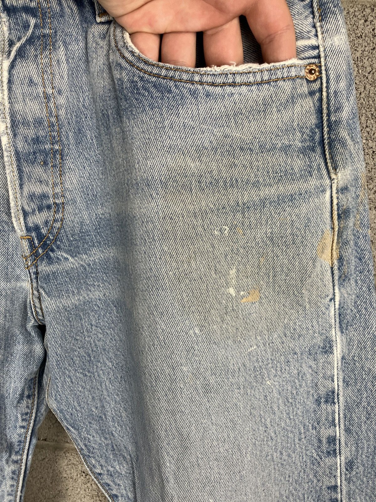 Vintage Vintage Levi’s 501 Distressed Painted Jeans 33 x 29 Size US 33 - 5 Thumbnail