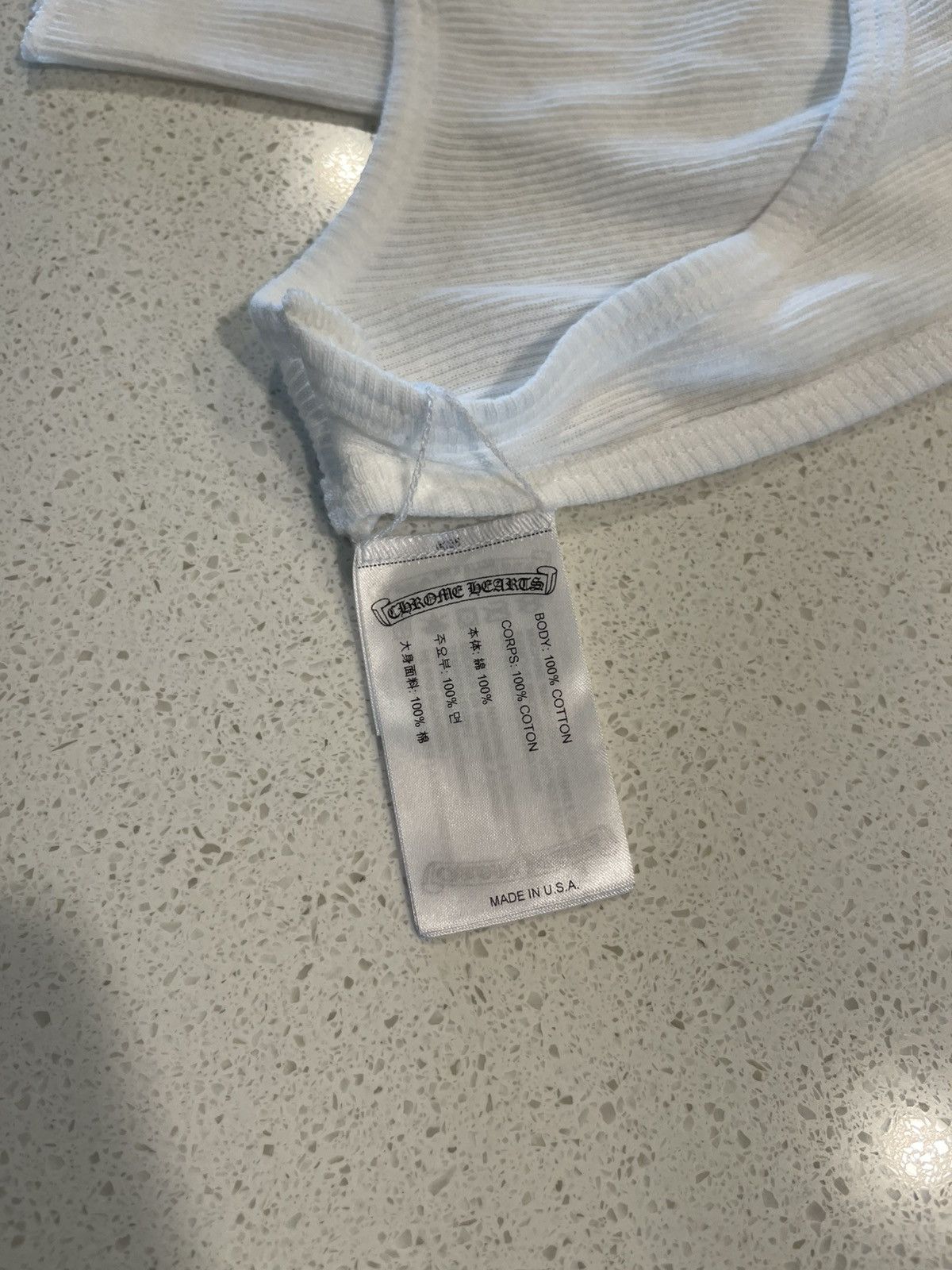 Chrome Hearts Tbar Cross White Tank