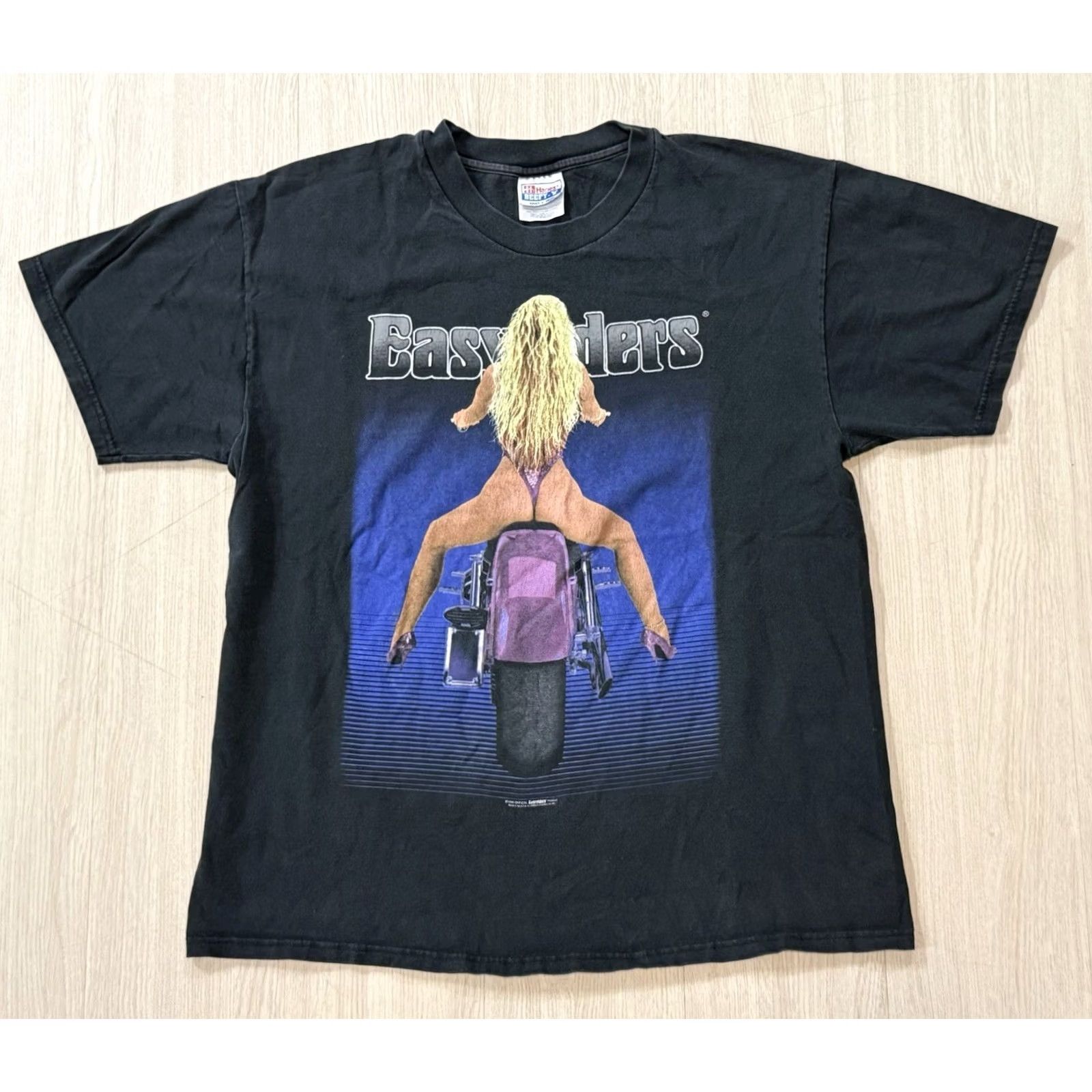 Vintage VINTAGE Easyriders Shirt Large 90s Daytona Beach Biketoberfest Pin Up Harley T-Shirt Mens Black Size US L / EU 52-54 / 3 - 2 Thumbnail