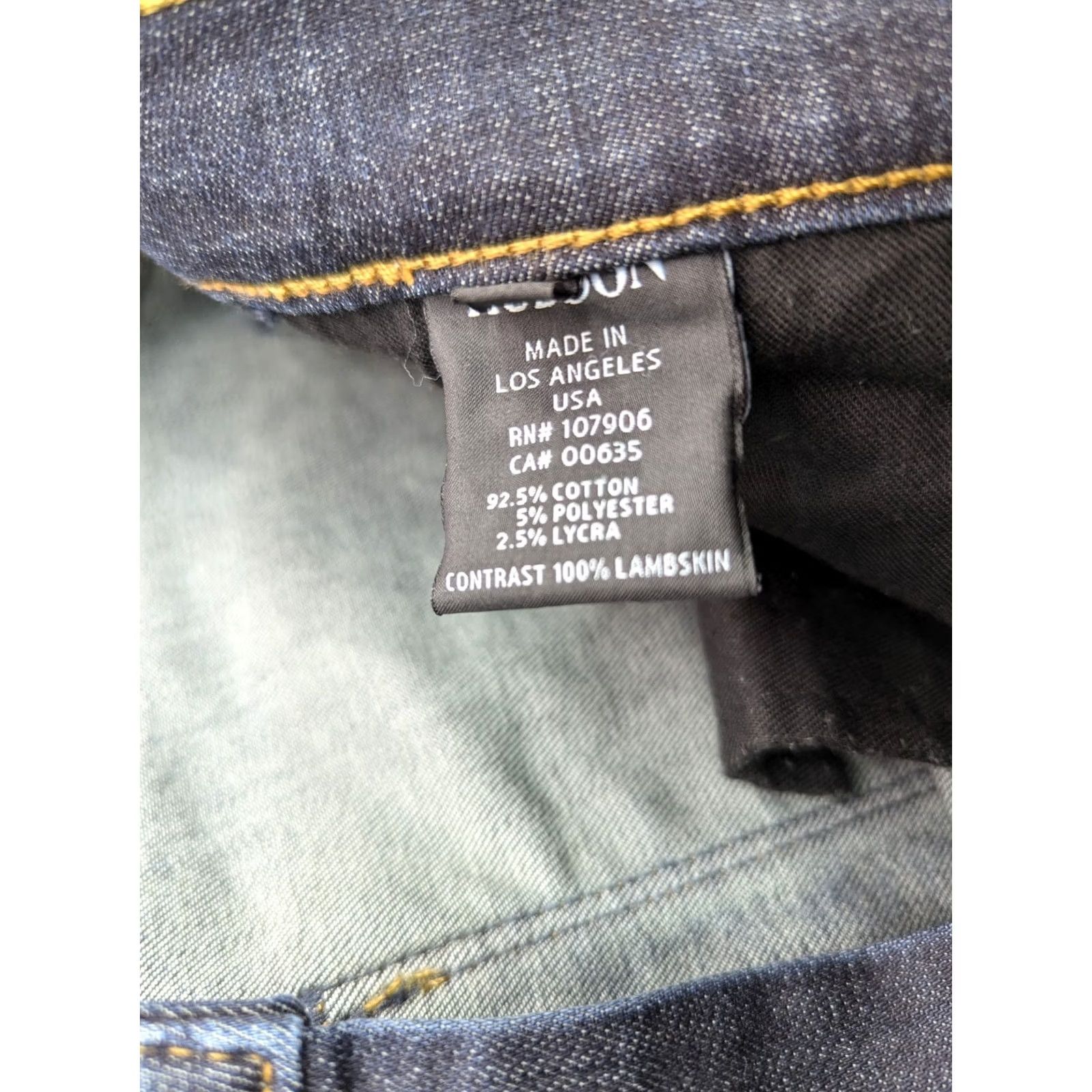 Hudson Hudson Ava Skinny Crop Jeans Women 34x27 Leather Stripe Denim Blue Stretch 5-Pocket Regular Rise Cotton Blend Dark Wash Size 24" / US 00 / IT 34 - 7 Thumbnail