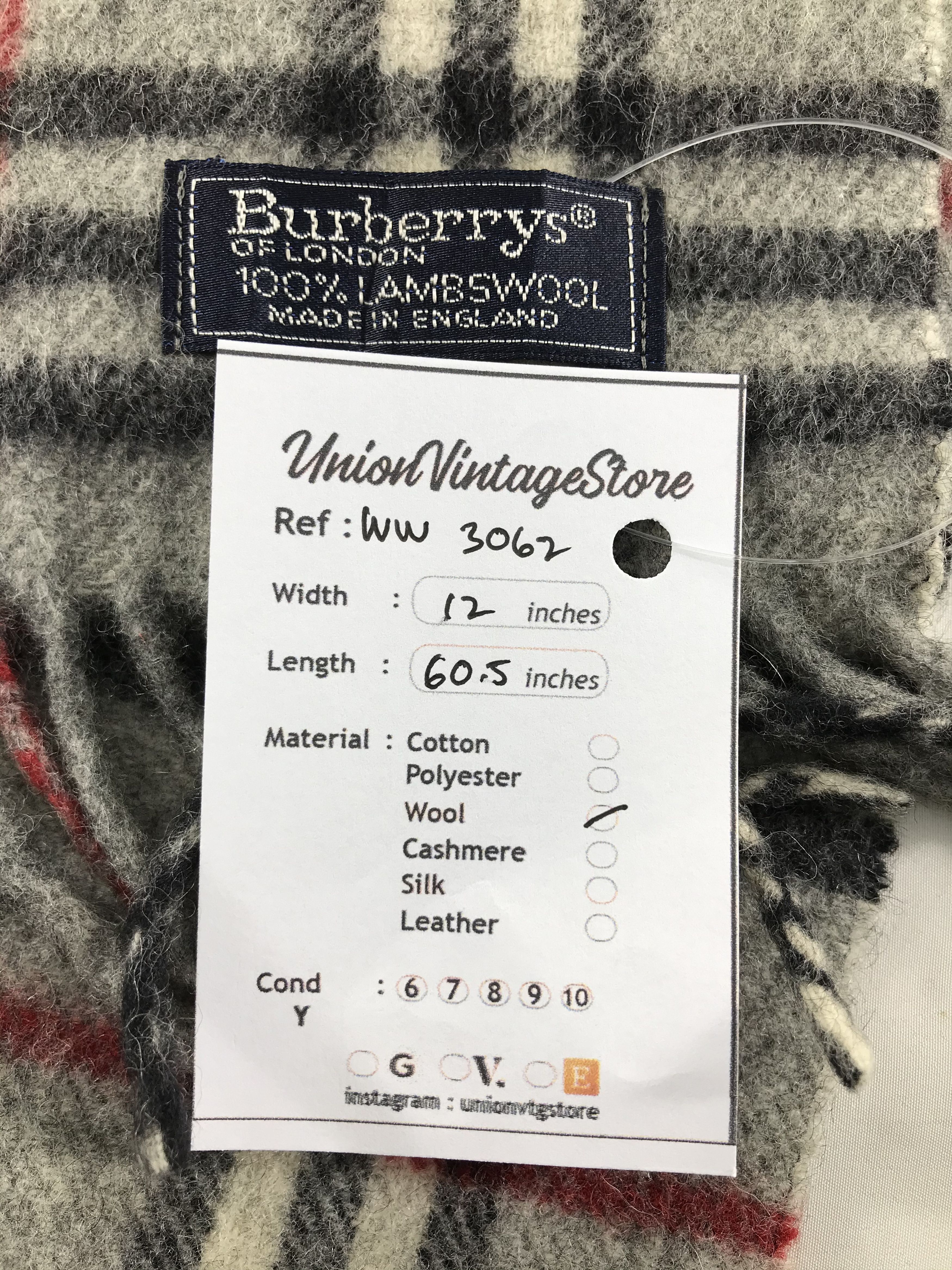 Burberry × Vintage Burberry Scarf / Muffler / Neckwear - WW3062 Size ONE SIZE - 6 Thumbnail