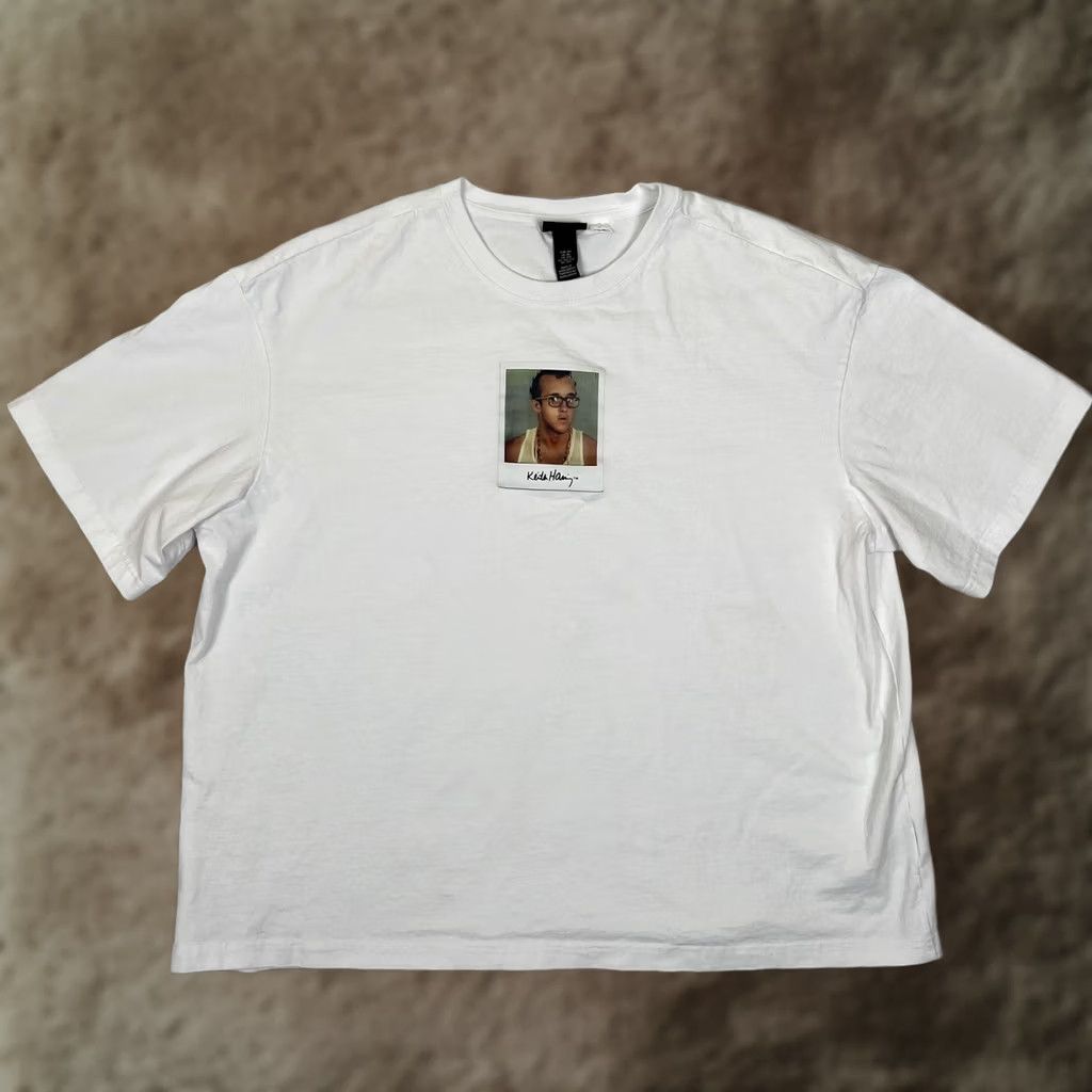 H&M H&M Keith Haring T-Shirt Mens 3XL White Graphic Print Crew Neck Short Sleeve Vintage No Size US XXL / EU 58 / 5 - 1 Thumbnail