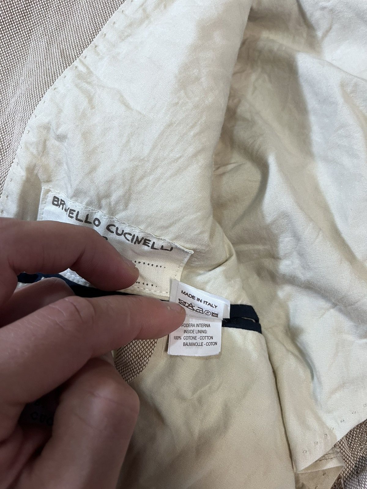 Brunello Cucinelli Brunello Cucinelli Blazer Jacket Application Real Leather Size 50R - 9 Thumbnail
