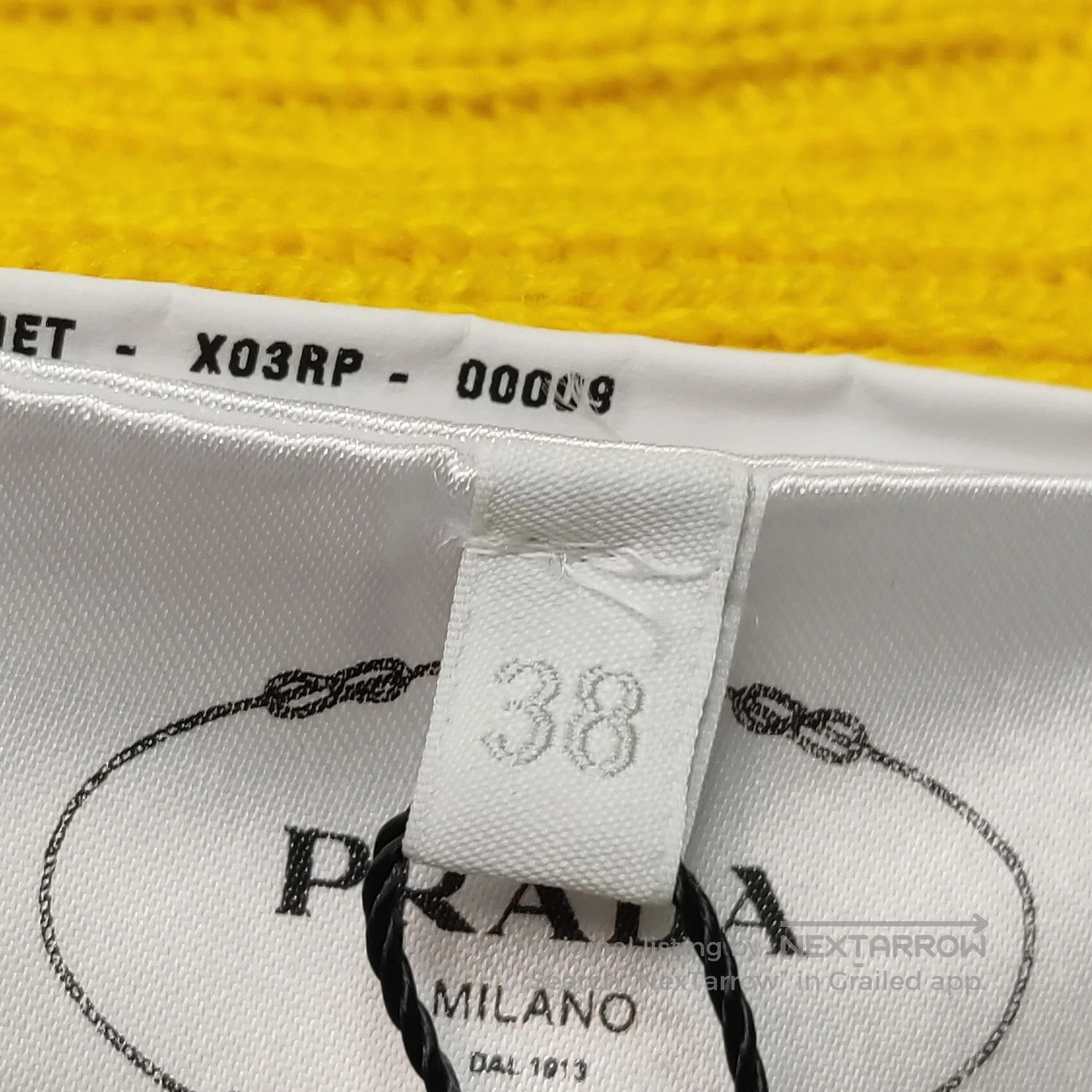 Prada Prada Yellow Cashmere Short Sleeve Sweater . Size S / US 4 / IT 40 - 5 Thumbnail
