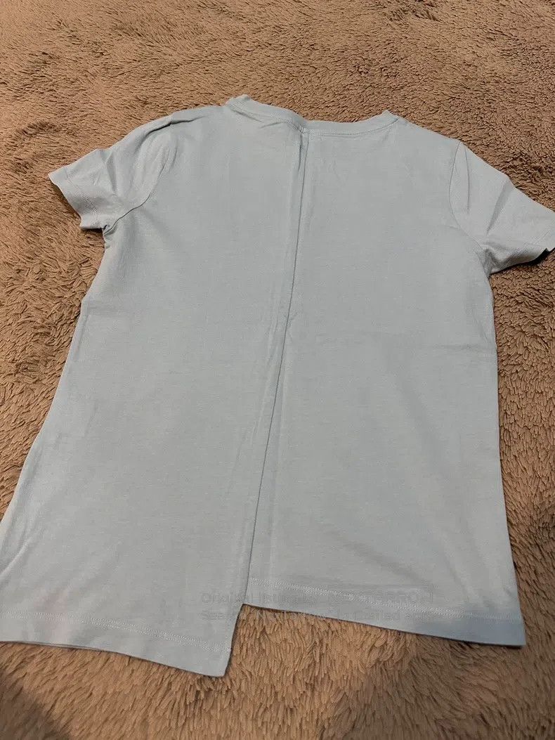 Loewe Loewe Irregular hem short-sleeve shirt with logo, light bl Size XS / US 0-2 / IT 36-38 - 2 Thumbnail