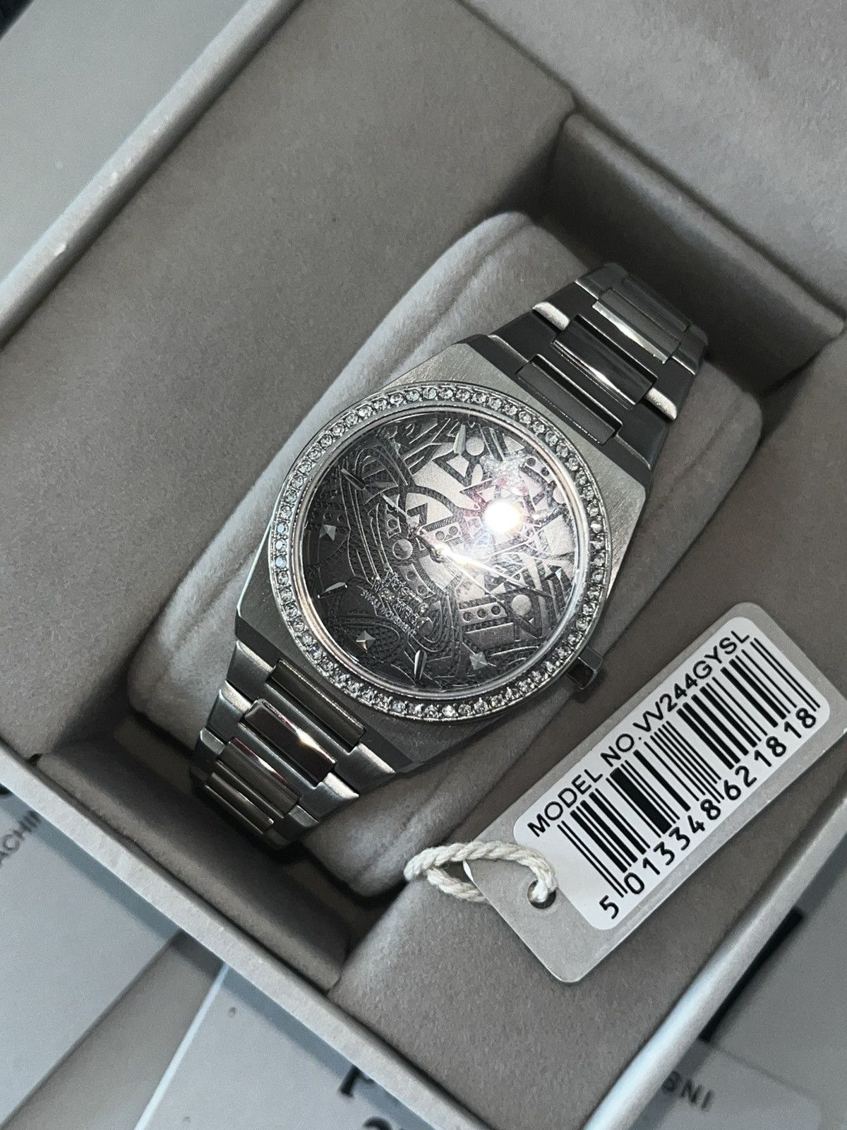 Vivienne Westwood Vintage Cyber Y2K Quartz Watch Silver Grey