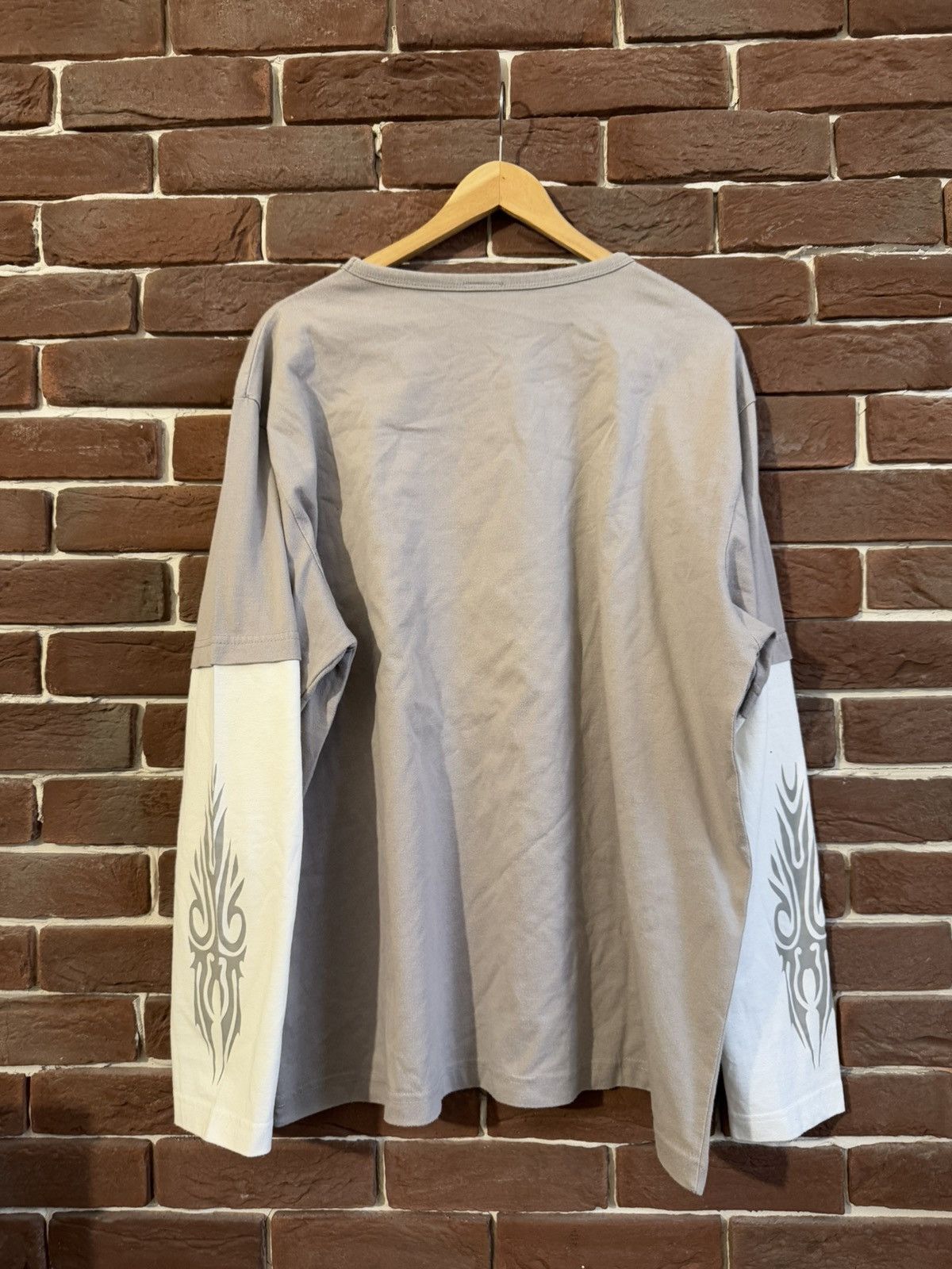 Tribal Streetwear Vintage Y2k 00s Tribal Rave Black Rock Metal Longsleeve Size US L / EU 52-54 / 3 - 2 Thumbnail