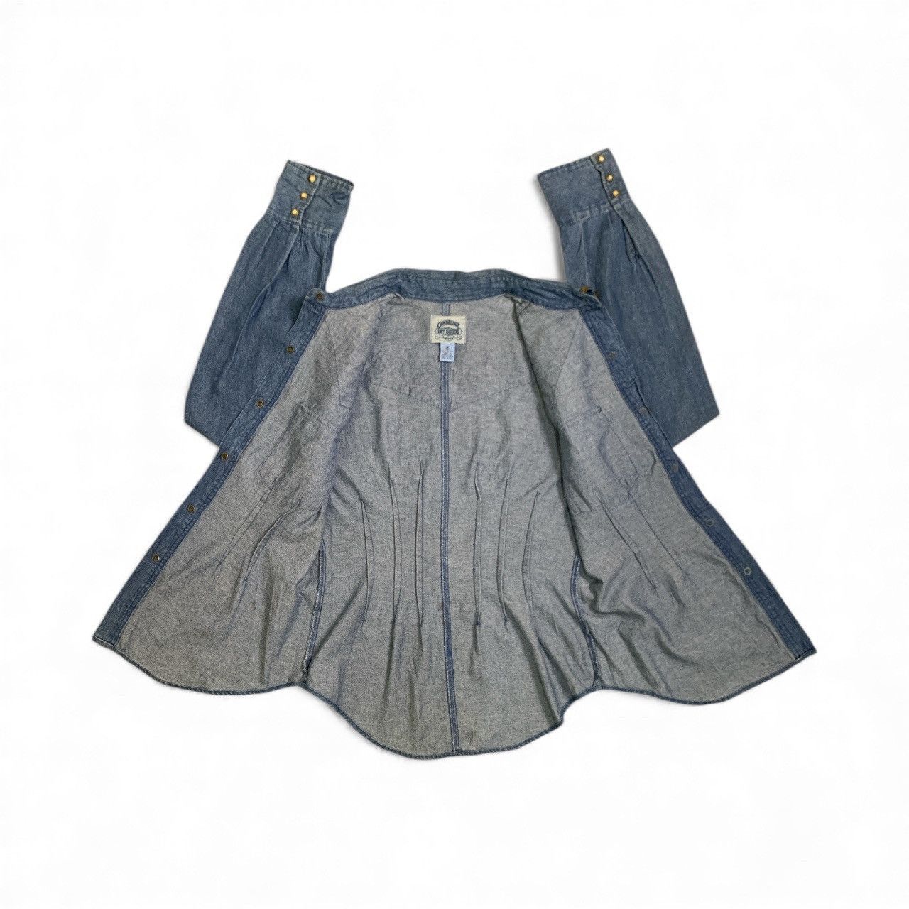 Cambridge Satchel Company Rare Design Cambridge Dry Goods Company Denim Western Shirt Size M / US 6-8 / IT 42-44 - 3 Thumbnail