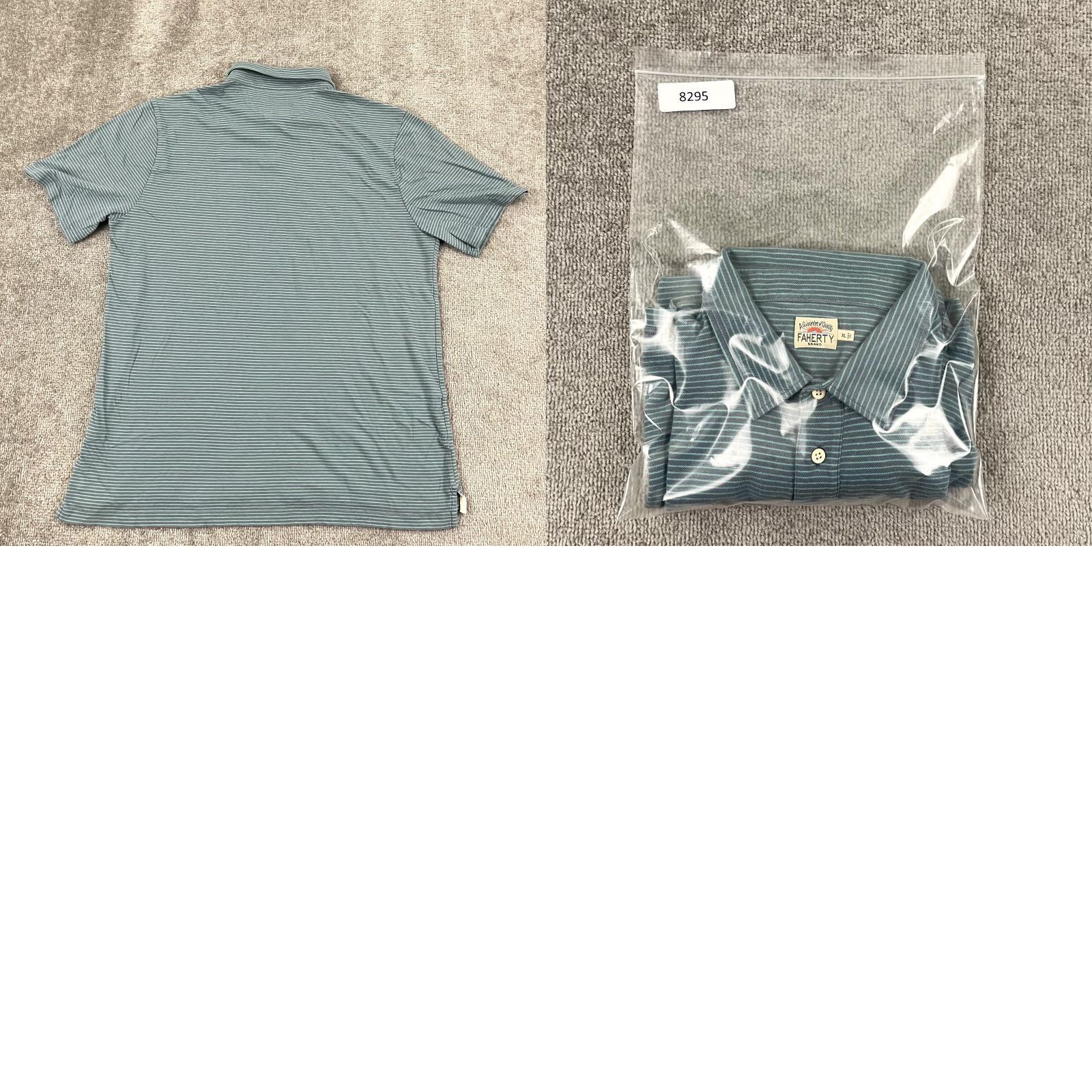 Faherty FAHERTY Polo Shirt Mens XL Green Blue Striped Preppy Beach Activewear Size US XL / EU 56 / 4 - 8 Thumbnail