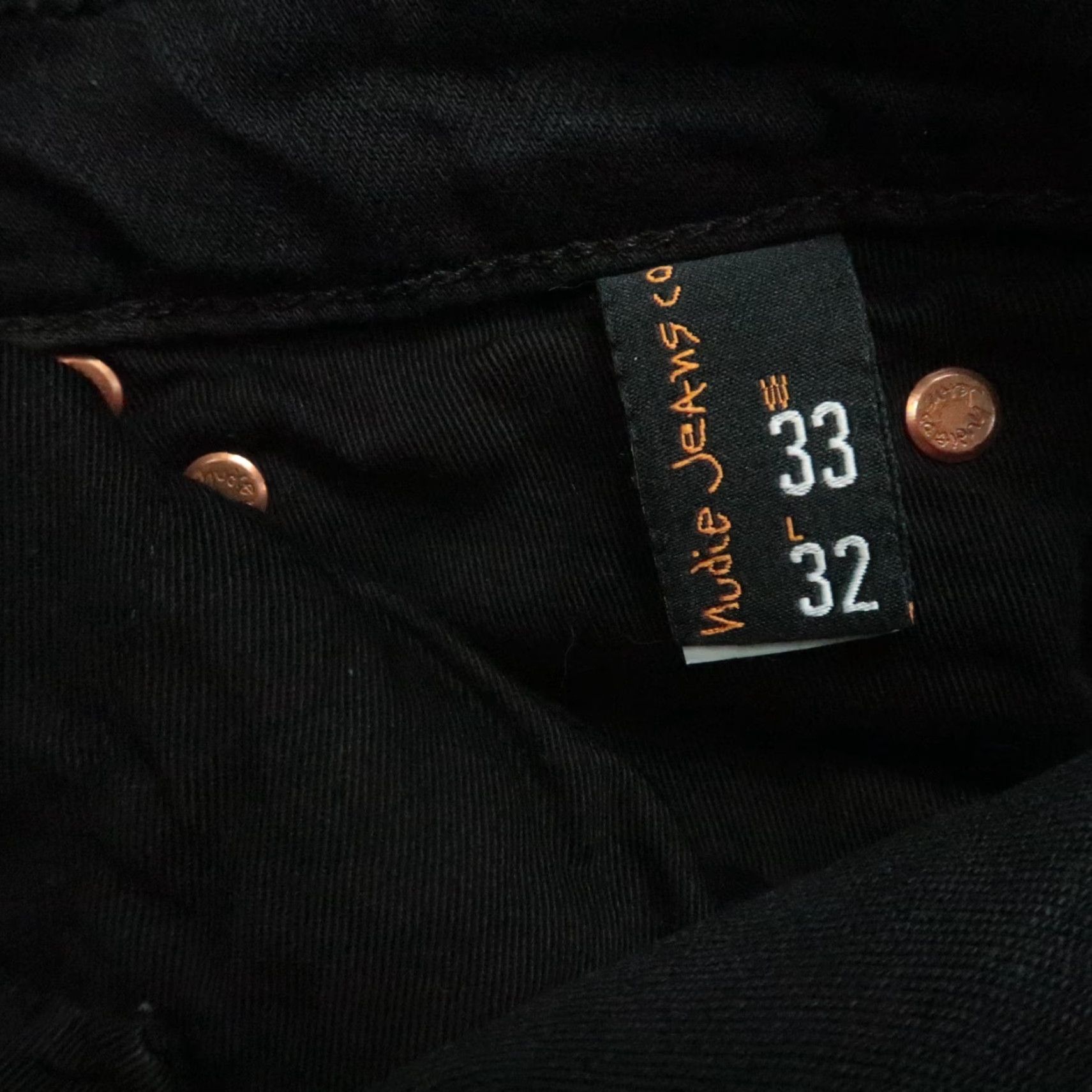 Nudie Jeans Nudie Jeans Mens 33x32 Black Skinny 5 Pocket Stretch Denim Slim Belt Loops Jeans Color Black Men 33 Regular Inseam 32 Size US 33 - 6 Thumbnail