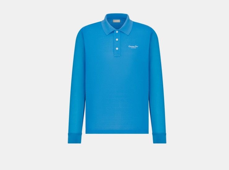Dior o1w1db10225 483J835A Couture Polo Shirt in Fluorescent Blue Size US S / EU 44-46 / 1 - 1 Thumbnail