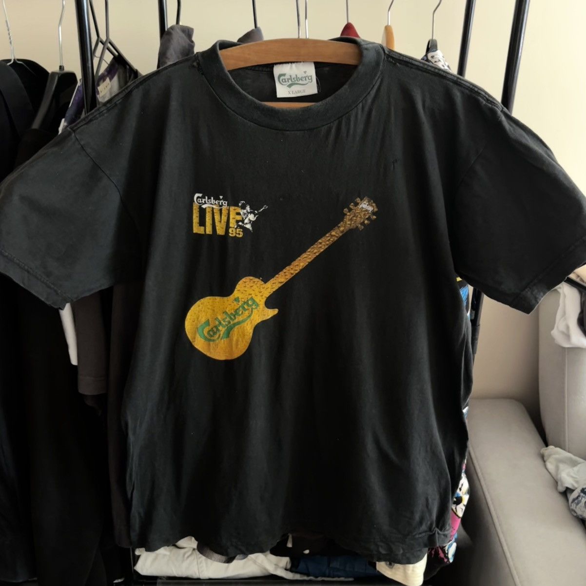 Vintage Vintage Distressed Carlsberg Beer Live SS95 Gipson Grunge Size US XL / EU 56 / 4 - 1 Thumbnail