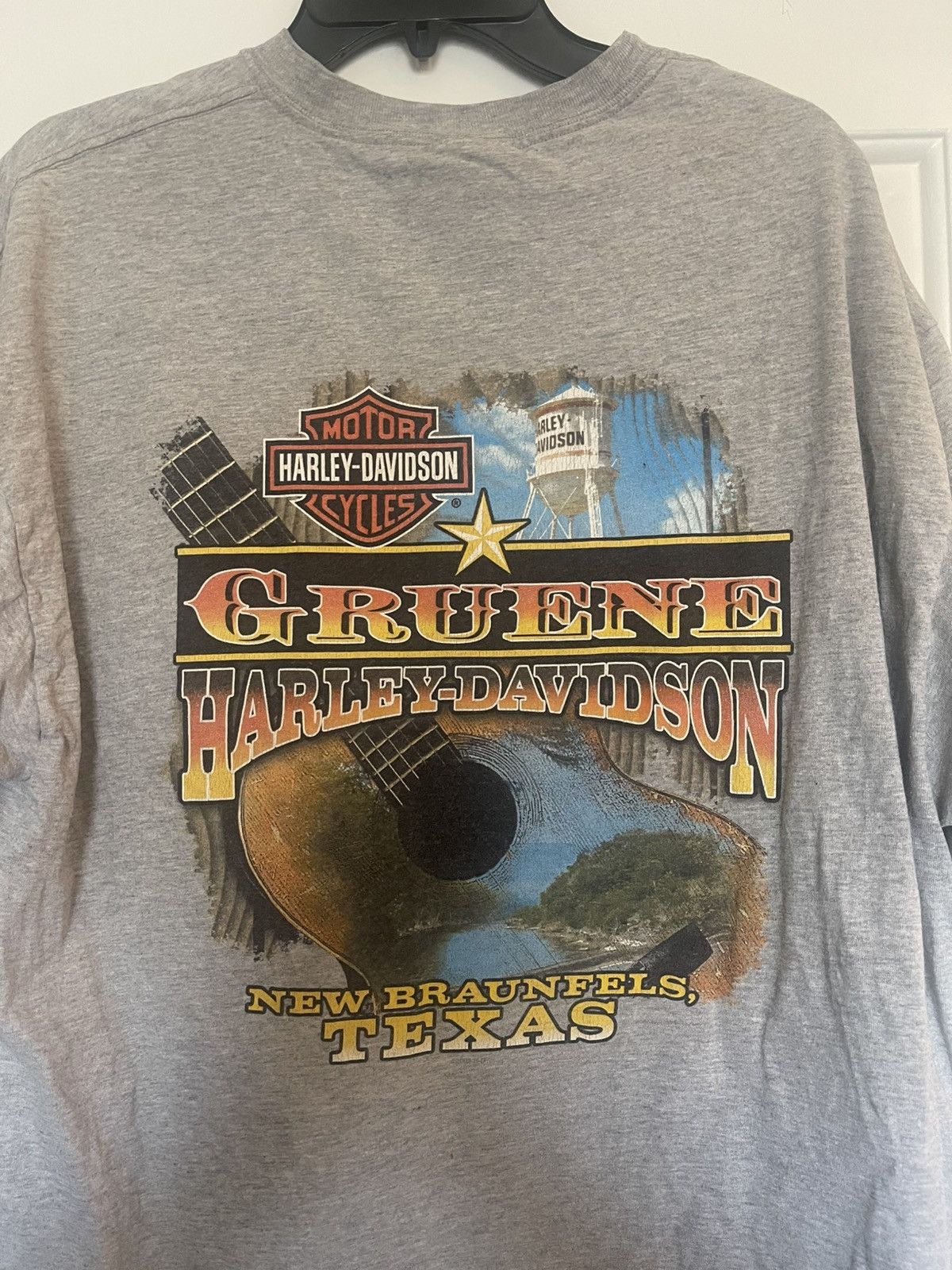 Harley Davidson × Vintage Harley-Davidson Mens T-Shirt Gruene New Braunfels Texas Size US XL / EU 56 / 4 - 6 Thumbnail