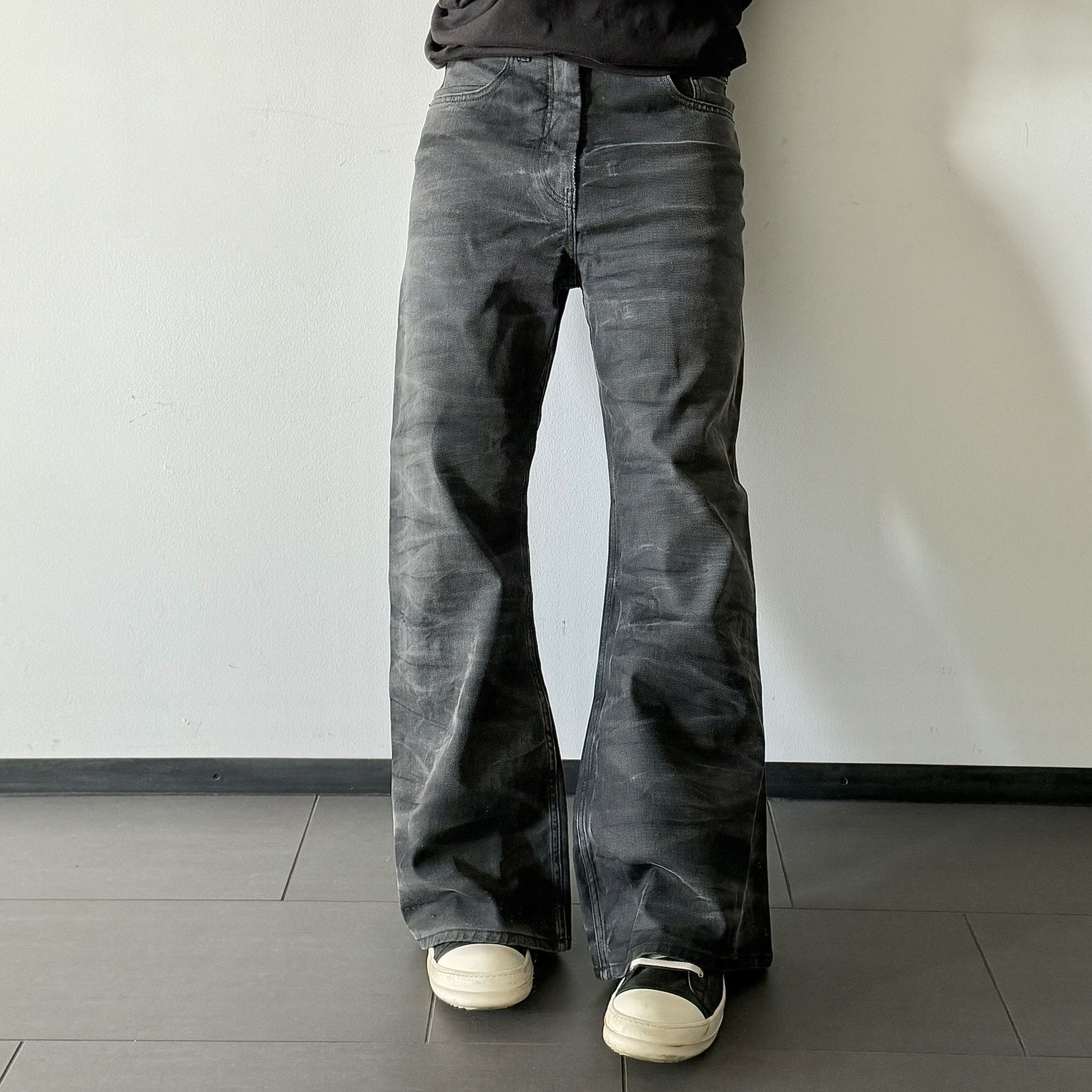 Maison Margiela MM6 Faded Washed Flared Denim Jeans Size US 30 / EU 46 - 1 Thumbnail