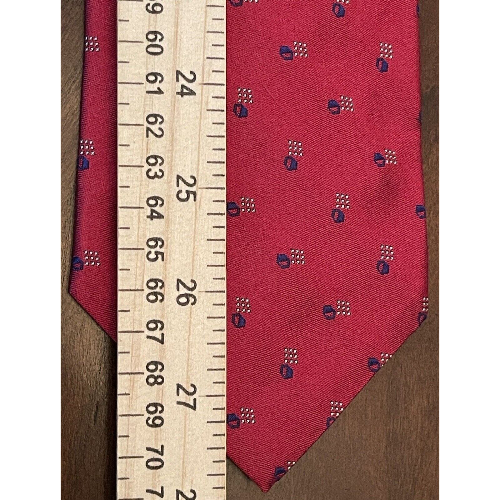 Lauren Ralph Lauren Lauren Ralph Lauren Green Label Red Blue Hand Made 100% Silk Size ONE SIZE - 5 Thumbnail
