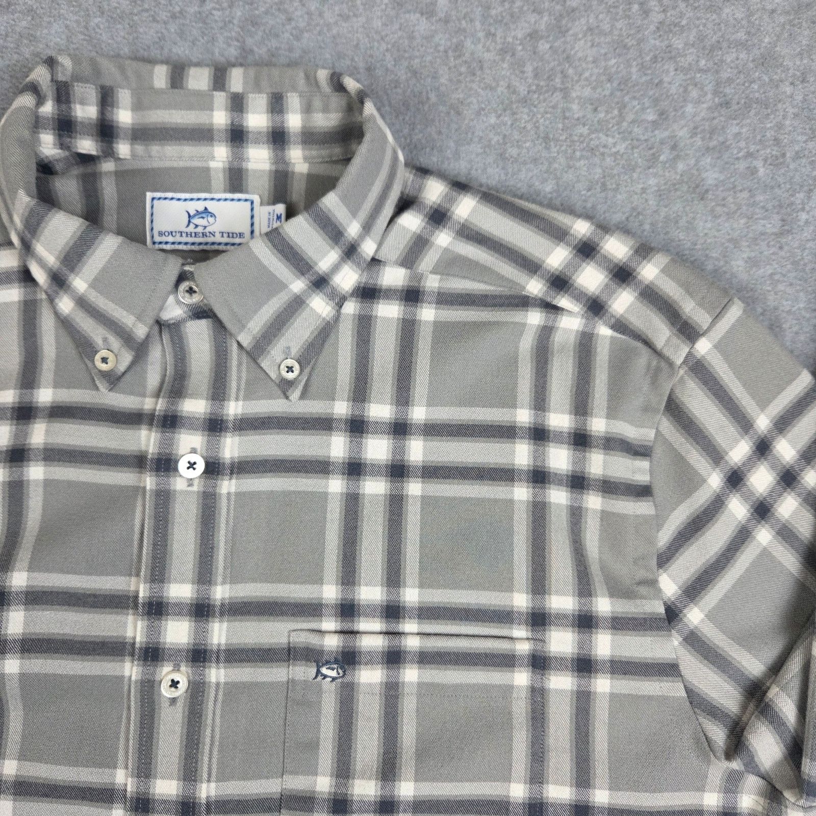 Southern Tide Southern Tide Intercoastal Medium Button-Up Shirt Grey/White Size US M / EU 48-50 / 2 - 4 Thumbnail
