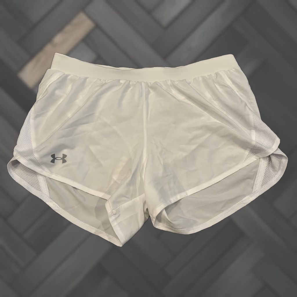 Under Armour Under Armour Shorts Women M White Running Lined Athletic Heatgear Size 32" / US 10 / IT 46 - 1 Thumbnail