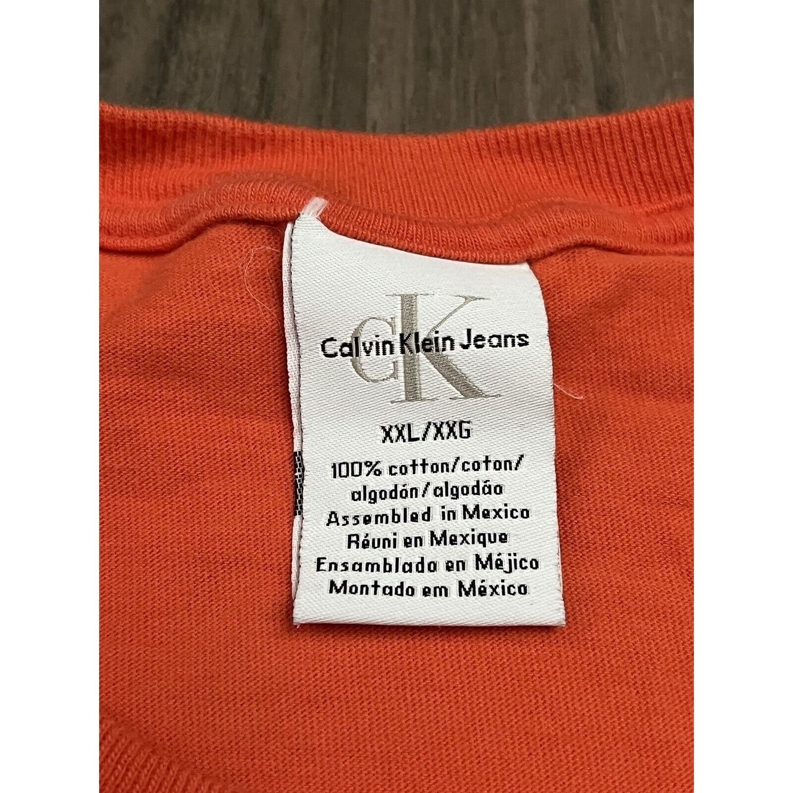 Calvin Klein Vintage Calvin Klein Shirt Men 2XL Orange Retro 90s Logo Spe Size US XXL / EU 58 / 5 - 5 Thumbnail