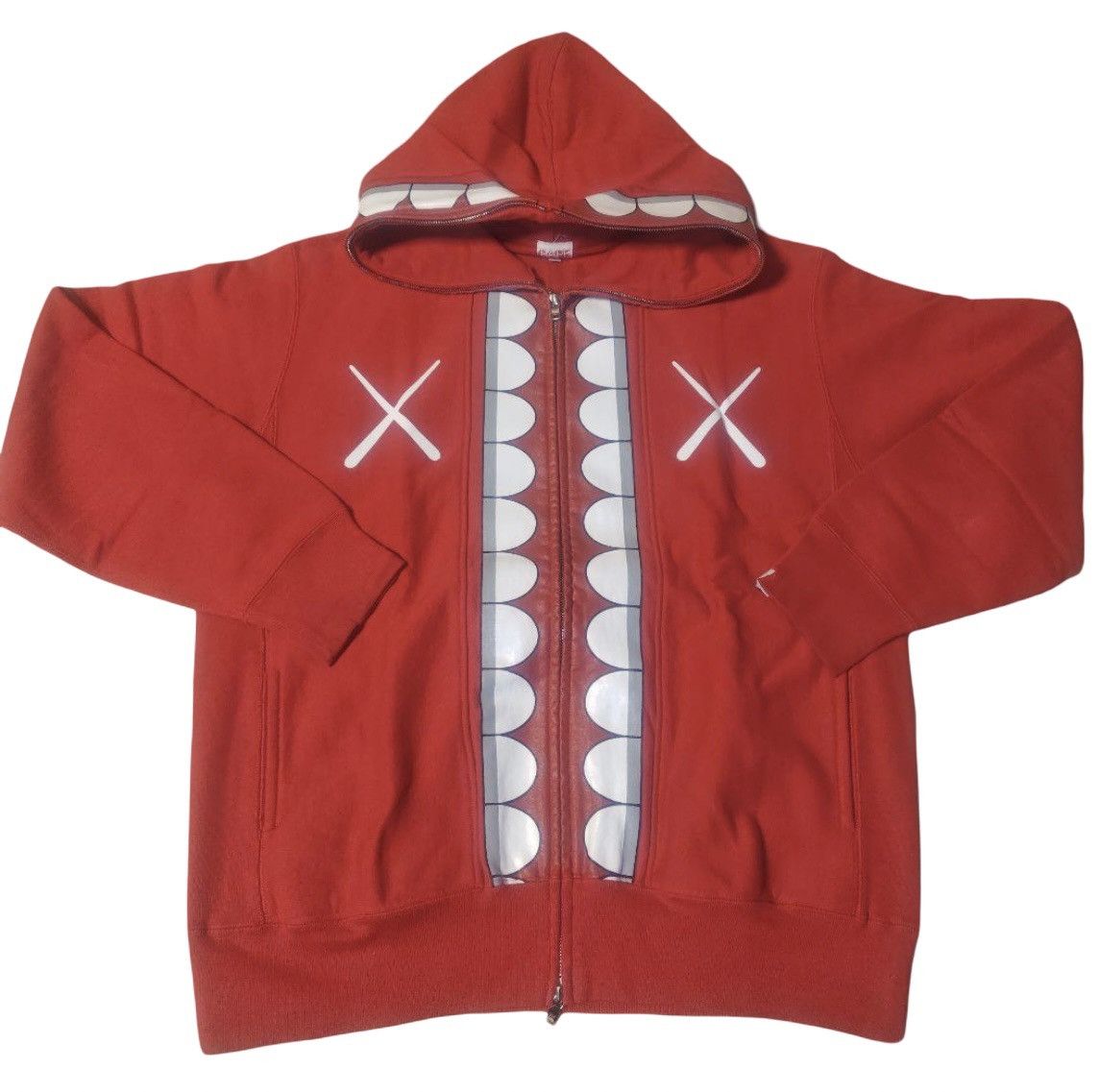 Bape × Kaws VERY RARE OG 2006 A BATHING APE X KAWS RED CHOMPER FULLZIP Size US L / EU 52-54 / 3 - 2 Thumbnail