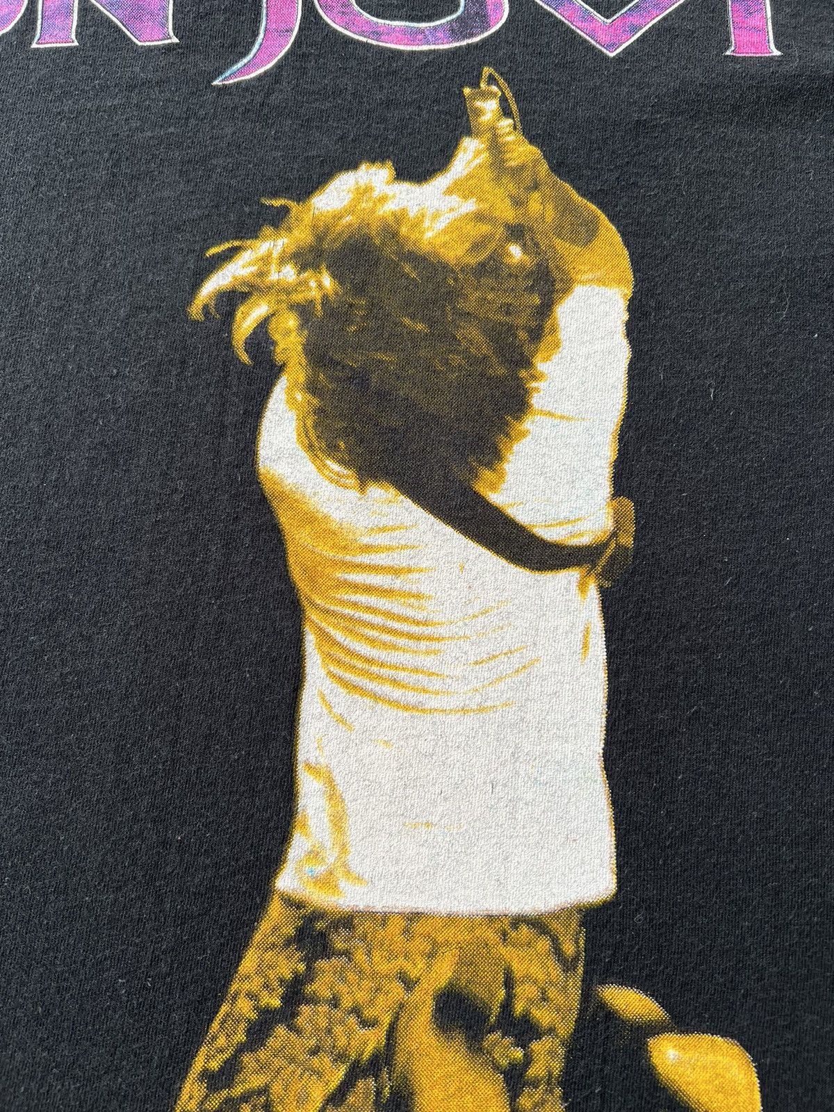 Band Tees Vintage 1993 Bon Jovi Keep The Faith Black T-shirt Size US L / EU 52-54 / 3 - 16 Thumbnail