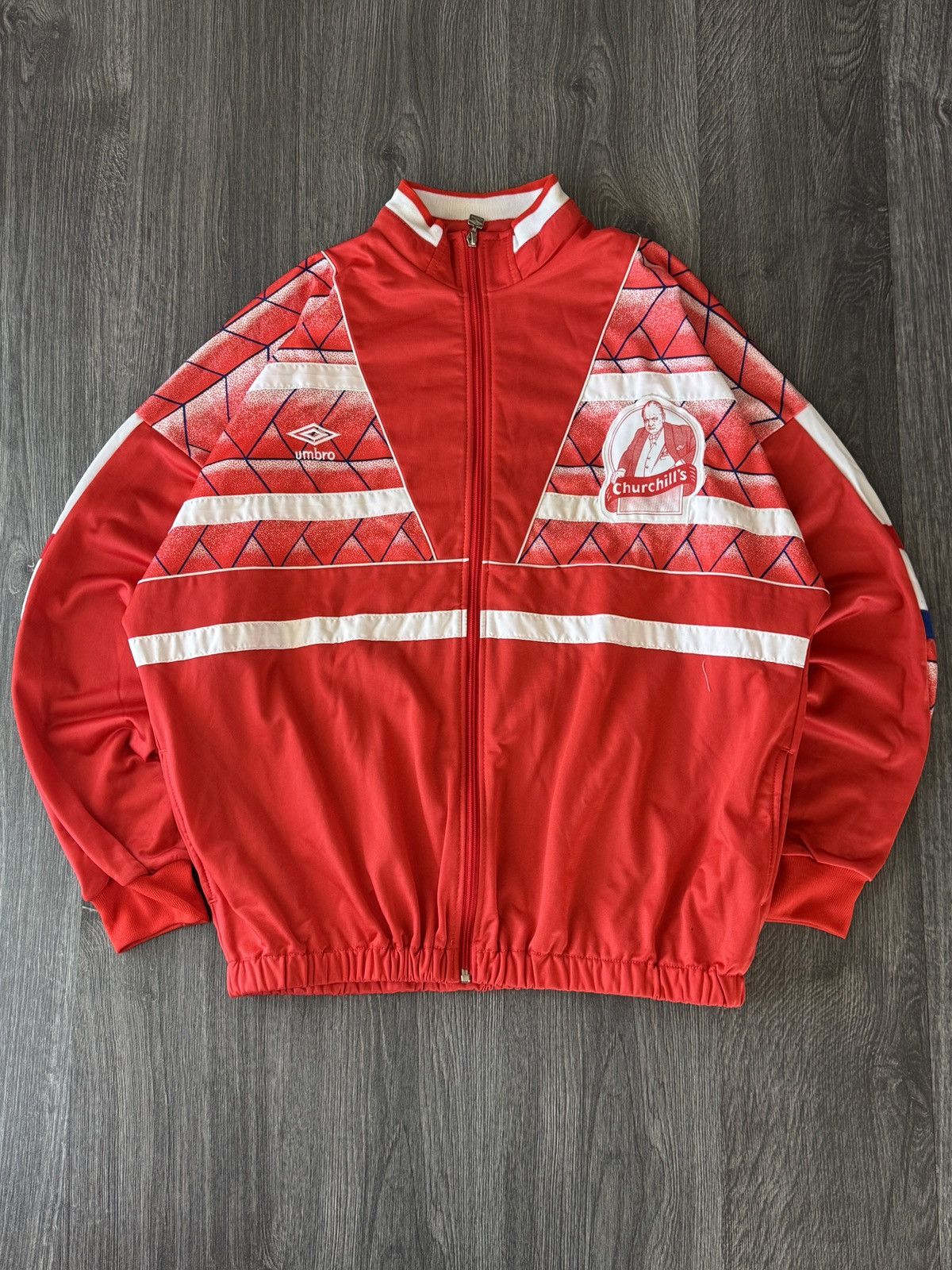 Umbro 80-90s Umbro Churchill’s Custom Jacket Size US XXL / EU 58 / 5 - 1 Thumbnail