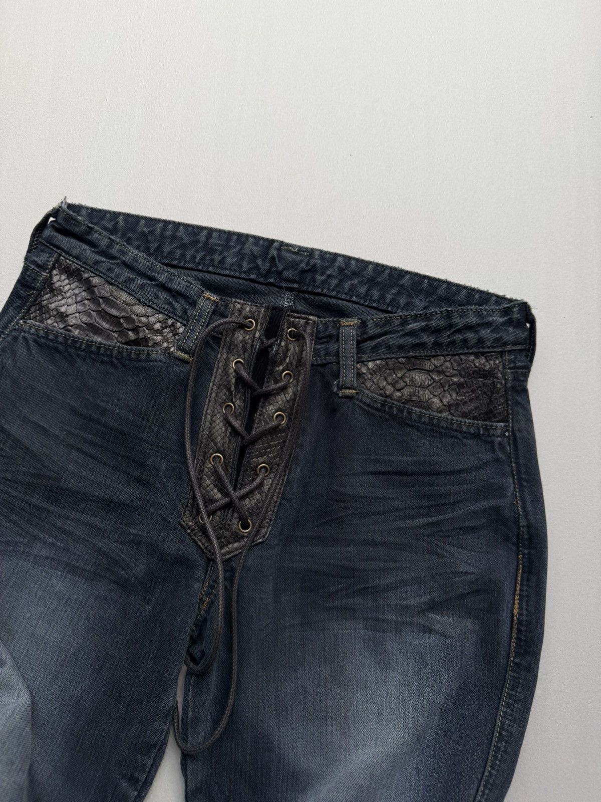 Japanese Brand Vertgarments lace-up flare jeans Size US 28 / EU 44 - 4 Thumbnail