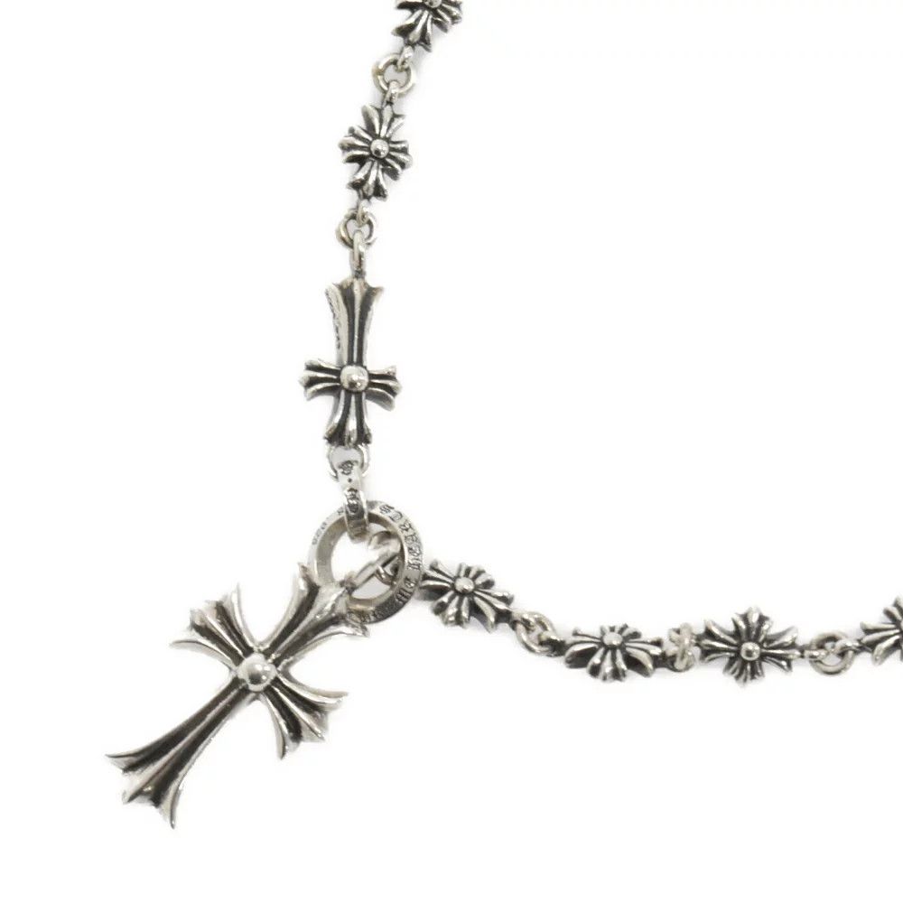CHROME HEARTS CROSS ROSARY NECKLACE