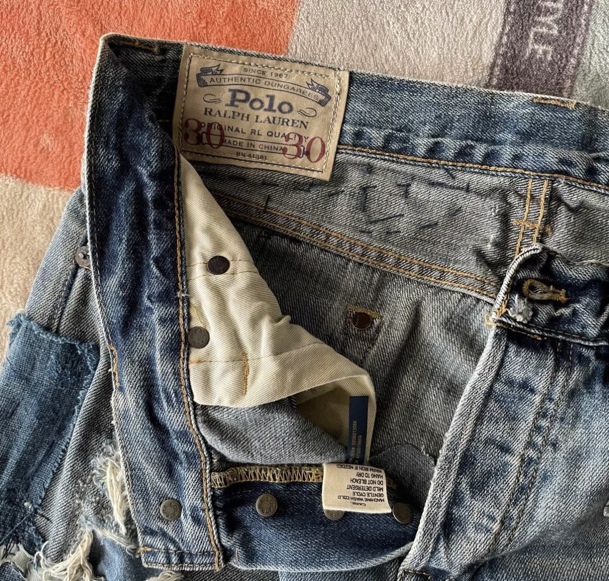 Polo Ralph Lauren Ralph Lauren Indigo Patchwork Jeans K22 Size US 30 / EU 46 - 4 Thumbnail