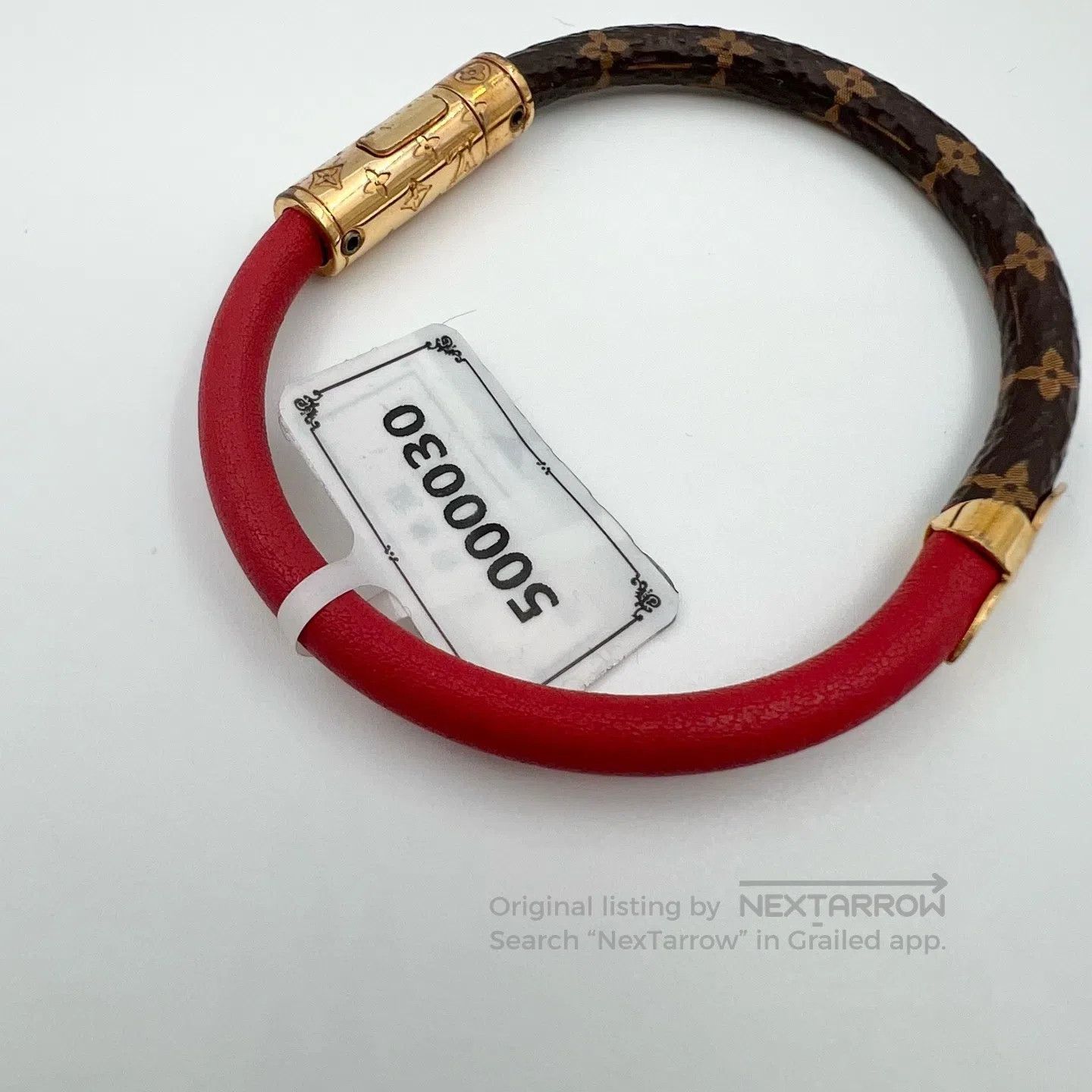 Louis Vuitton Louis Vuitton Red and brown color combination metal bracel Size ONE SIZE - 4 Thumbnail