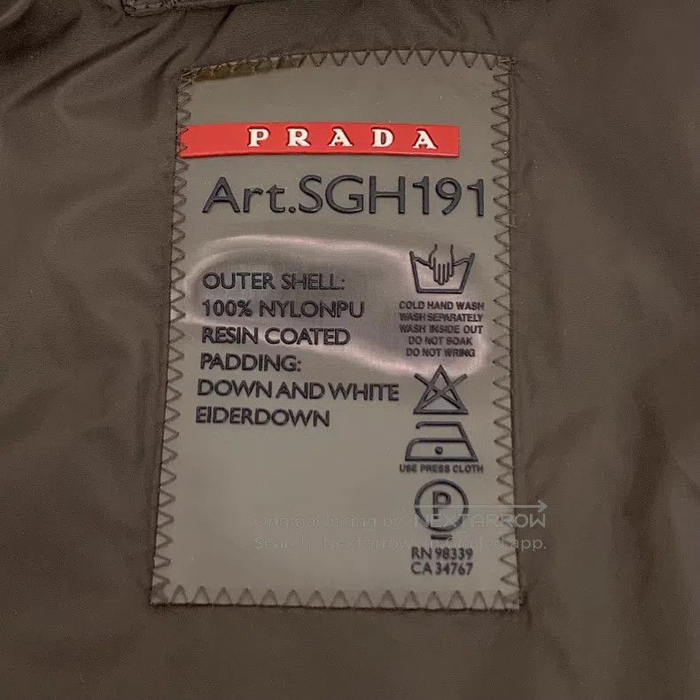 Prada Prada Coffee-coloured triangle stand-up collar zipper slee Size US L / EU 52-54 / 3 - 7 Thumbnail