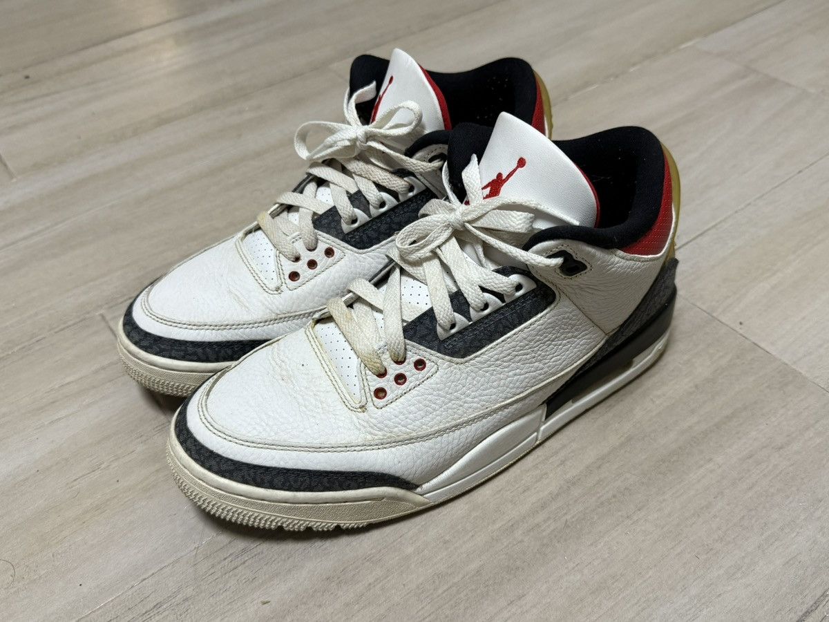 Jordan Brand Nike Air Jordan 3 “Denim Fire Red” Size US 9.5 / EU 42-43 - 3 Thumbnail