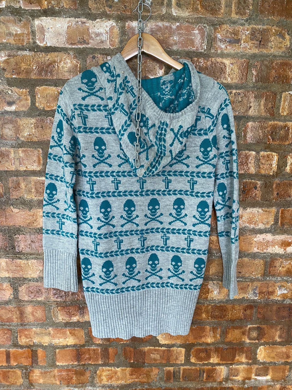 Angel Blue Sky Bomber Japan Cross and Skull knit Size S / US 4 / IT 40 - 9 Thumbnail