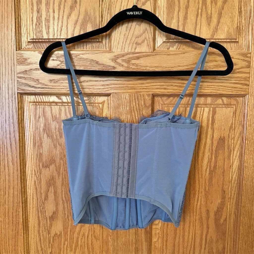 Other Out From Under Corset Bustier Top Womens M Grey-Gray Lace S Size M / US 6-8 / IT 42-44 - 2 Thumbnail