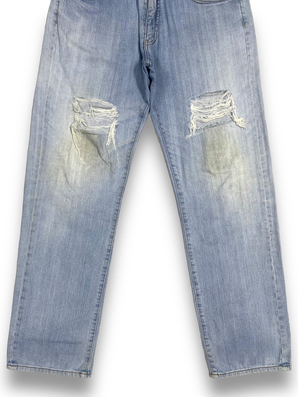 Hanes Vintage 80s Hanes North Carolina Distressed Jeans Size US 33 - 9 Thumbnail