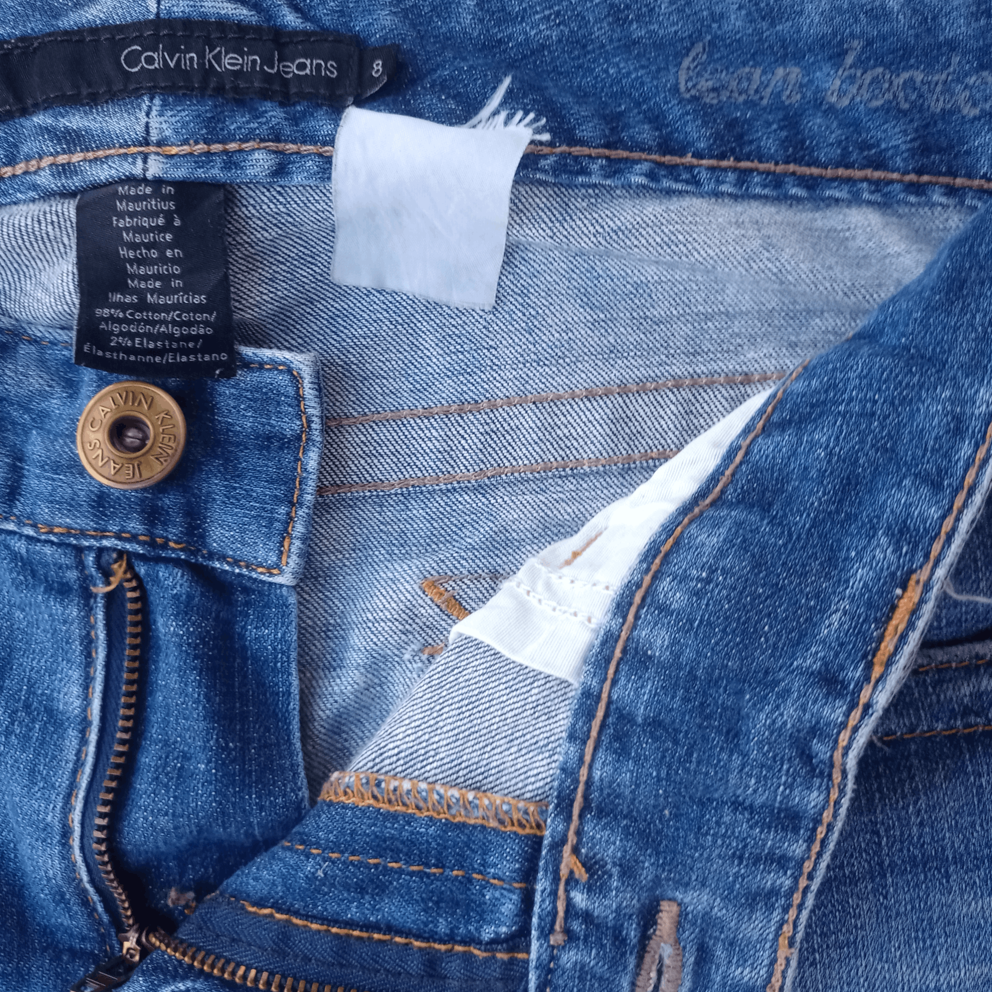 Calvin Klein Vintage Calvin Klein Blue Wah Distressed Flare Jeans 32x30 Size US 32 / EU 48 - 3 Thumbnail