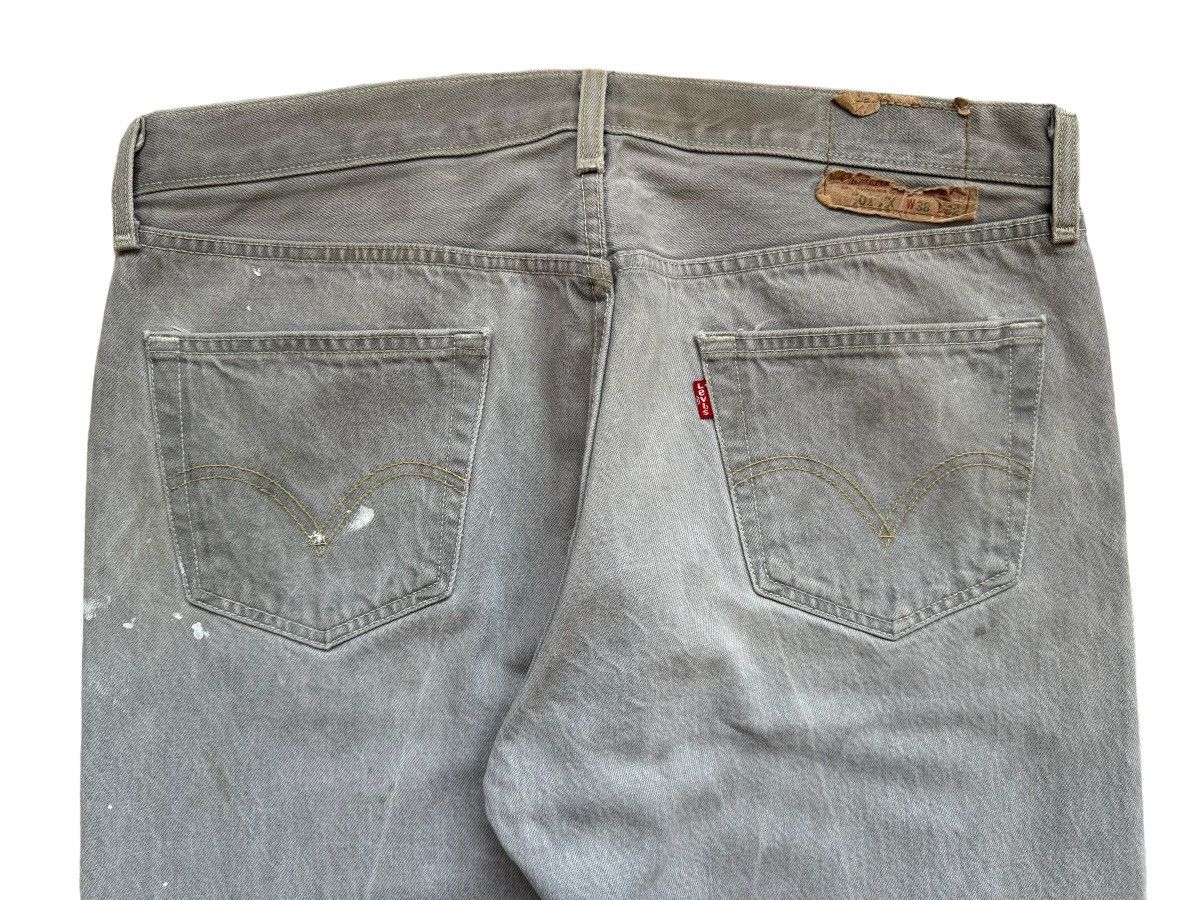 If Six Was Nine Vintage Levi's 501 Grey Wash Painter Denim Jeans Size US 35 - 11 Thumbnail