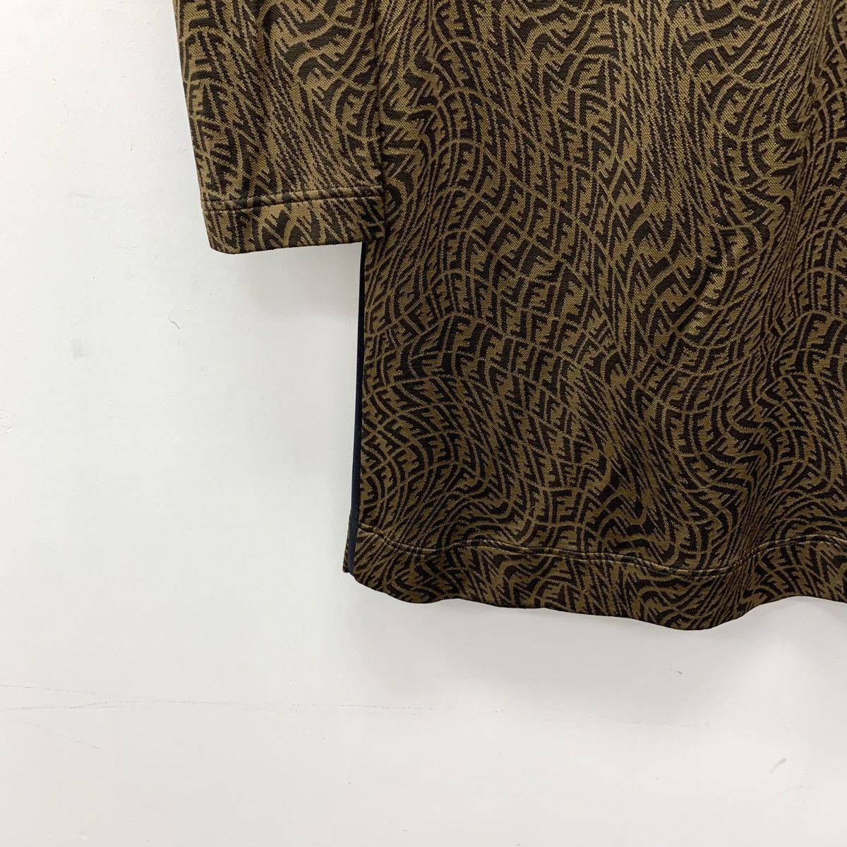 Fendi Fendi Brown All-over Logo Jacquard Long Sleeve Dress K26WX Size S / US 4 / IT 40 - 5 Thumbnail