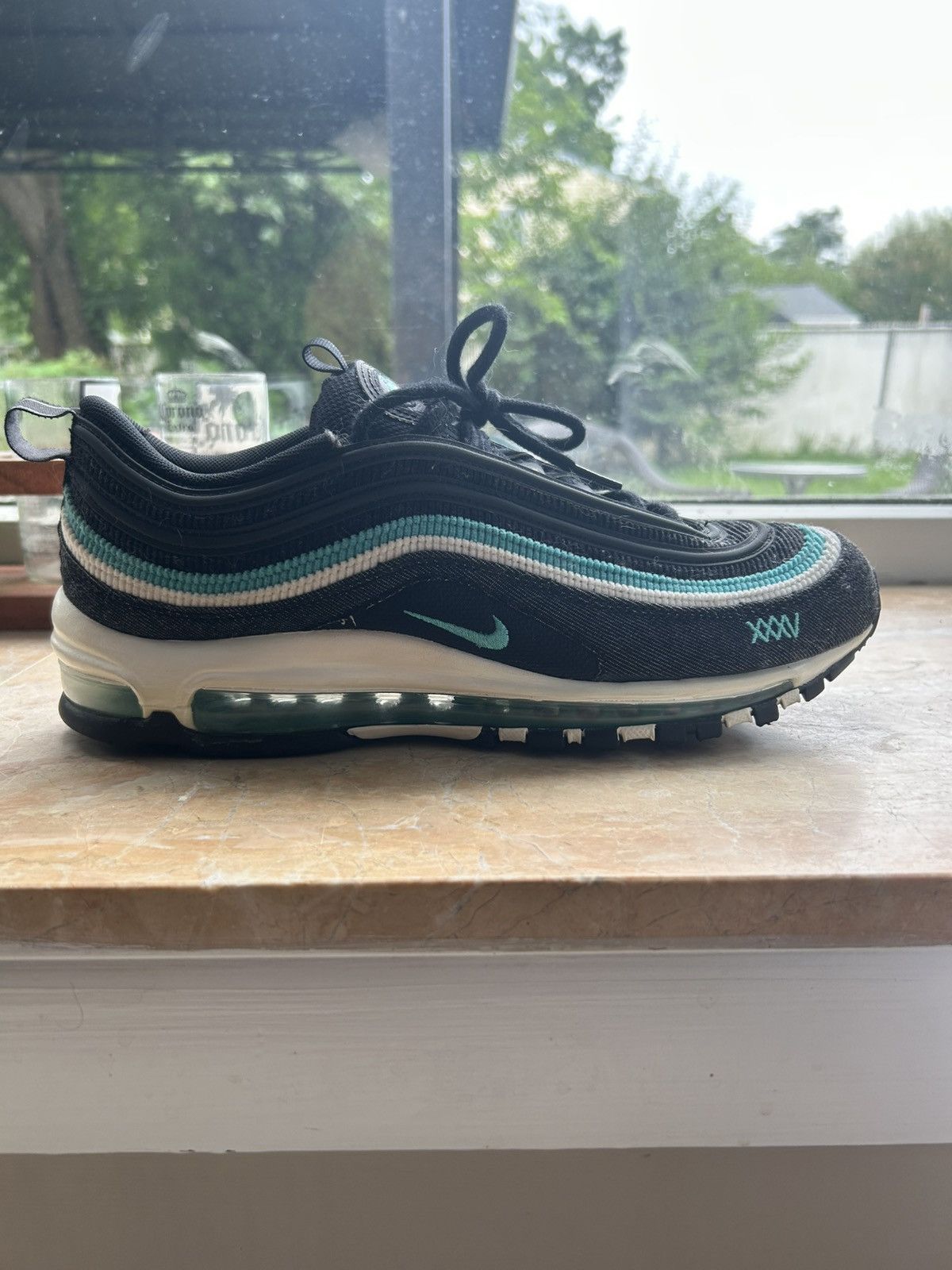 Nike Nike Air Max 97 Black Turquoise Size US 11.5 / EU 44-45 - 1 Thumbnail