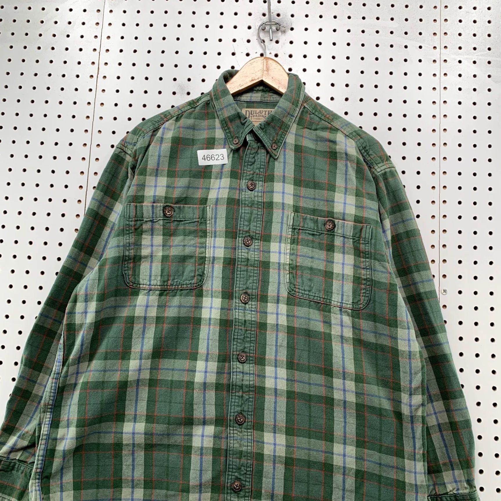 CO Duluth Trading Co Flannel Shirt Mens Large Green Plaid Heavyweight Outdoor Shirt Size US L / EU 52-54 / 3 - 4 Thumbnail