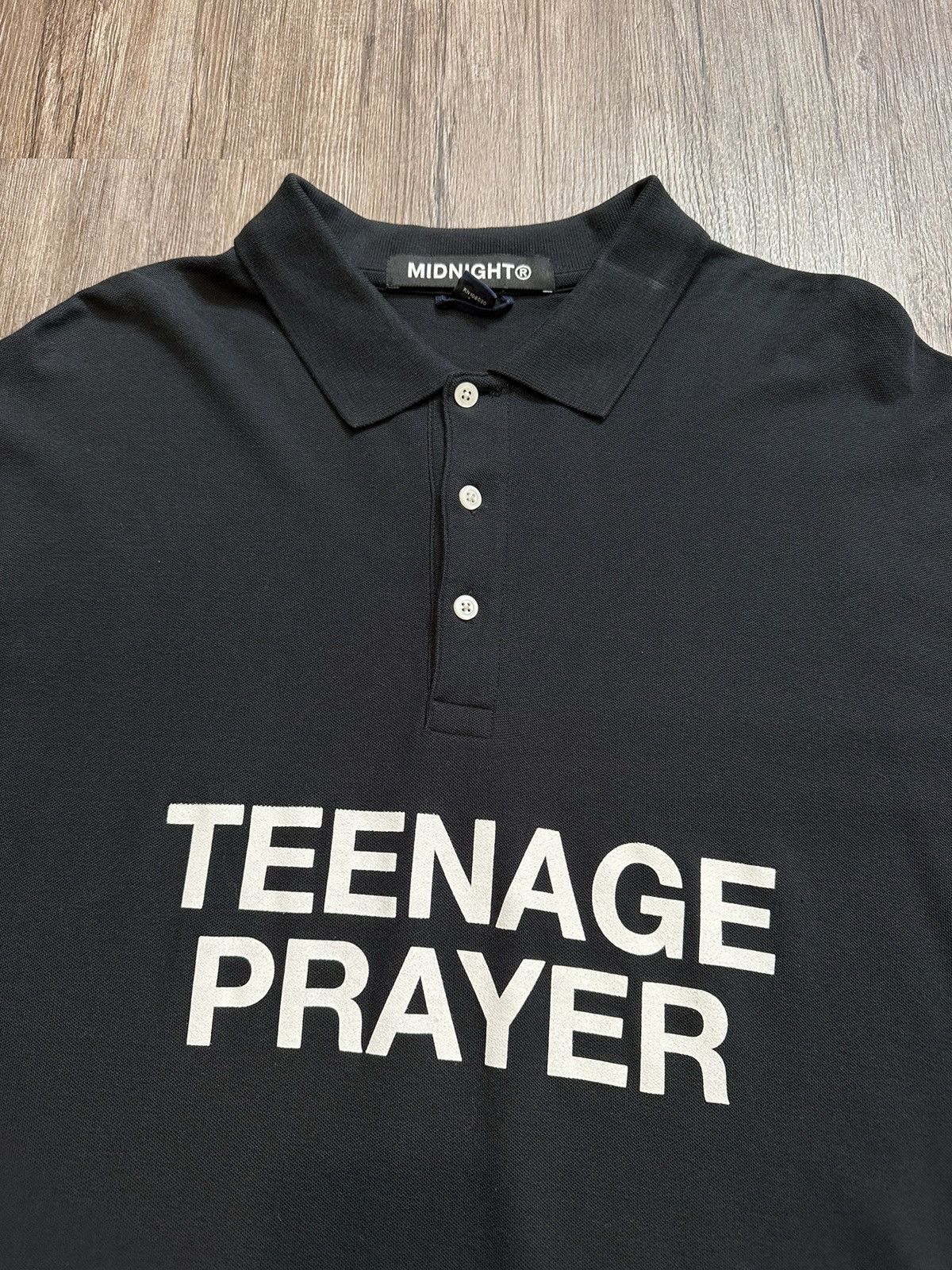 Midnight Studios 🦇Midnight Studios🦇 RARE Teenage Prayer Polo Shirt Size US XXL / EU 58 / 5 - 8 Thumbnail