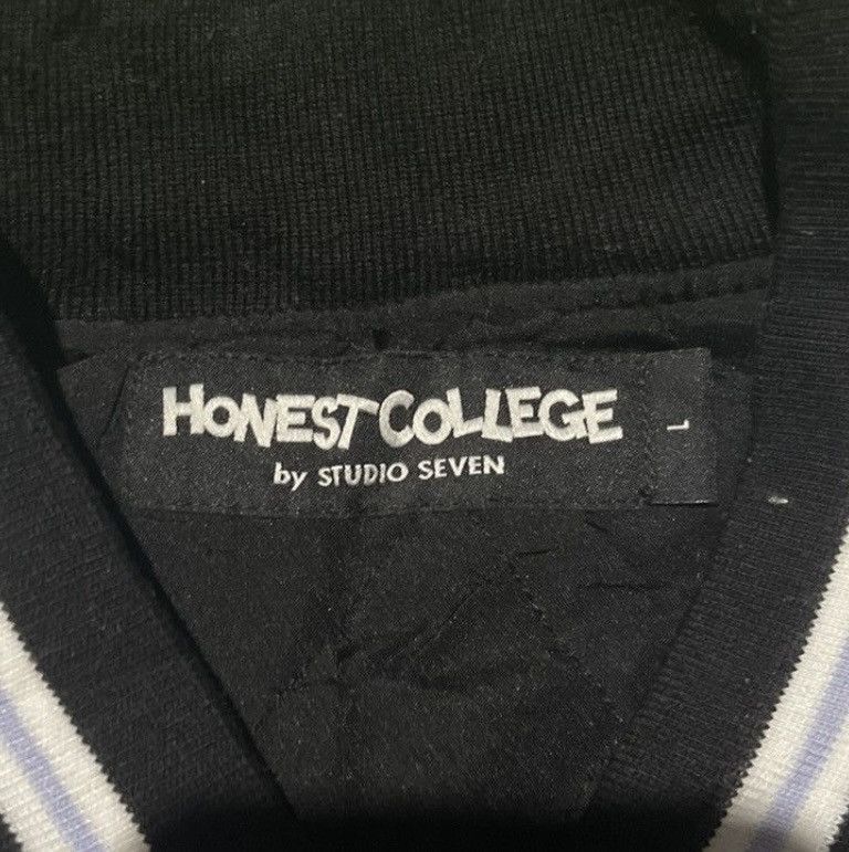 Studio Seven “Honest College” Varsity Jacket Leather Sleeve