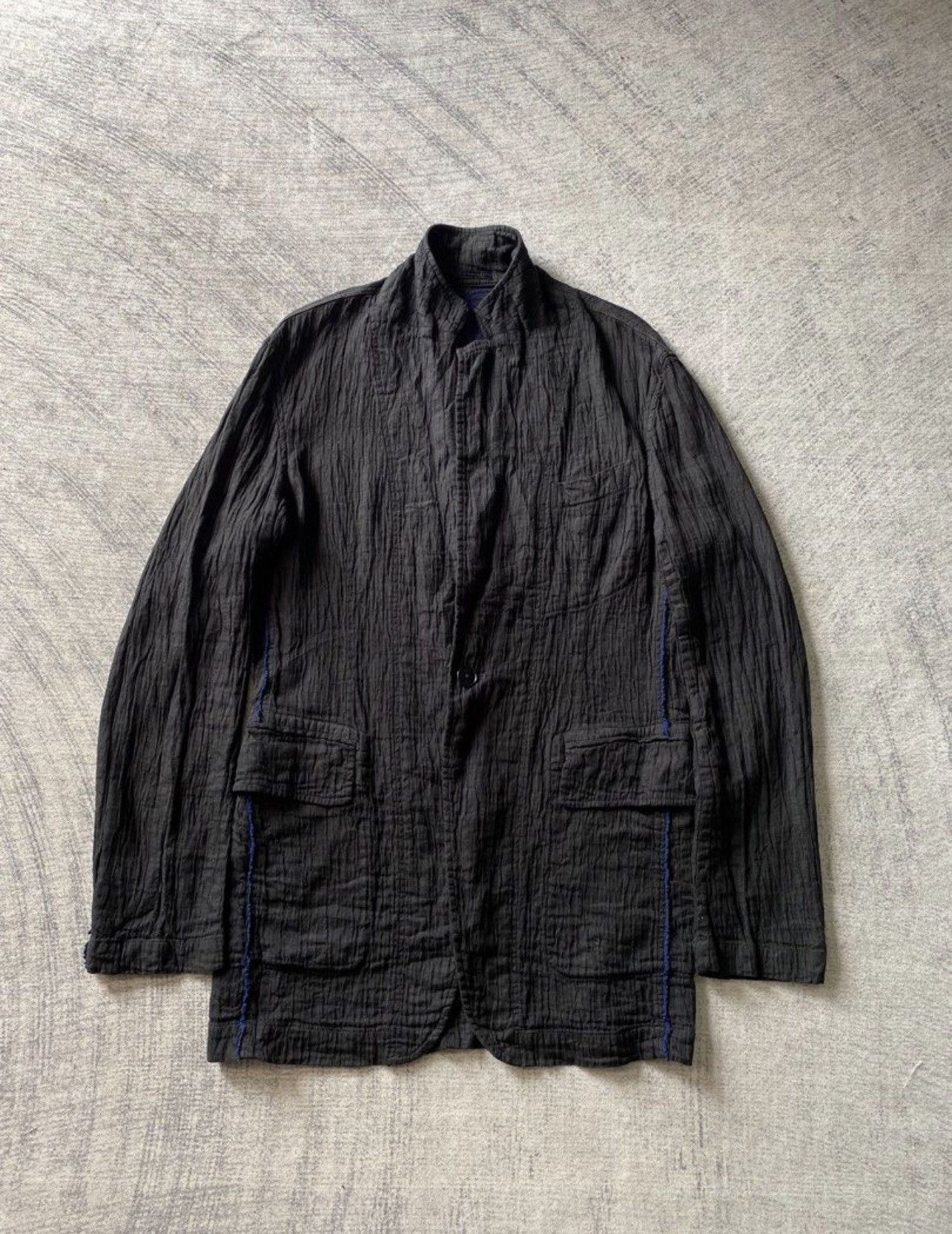 Yohji Yamamoto AW1992 Y’s Yohji Yamamoto Crinkled Linen Jacket Size US XL / EU 56 / 4 - 1 Thumbnail