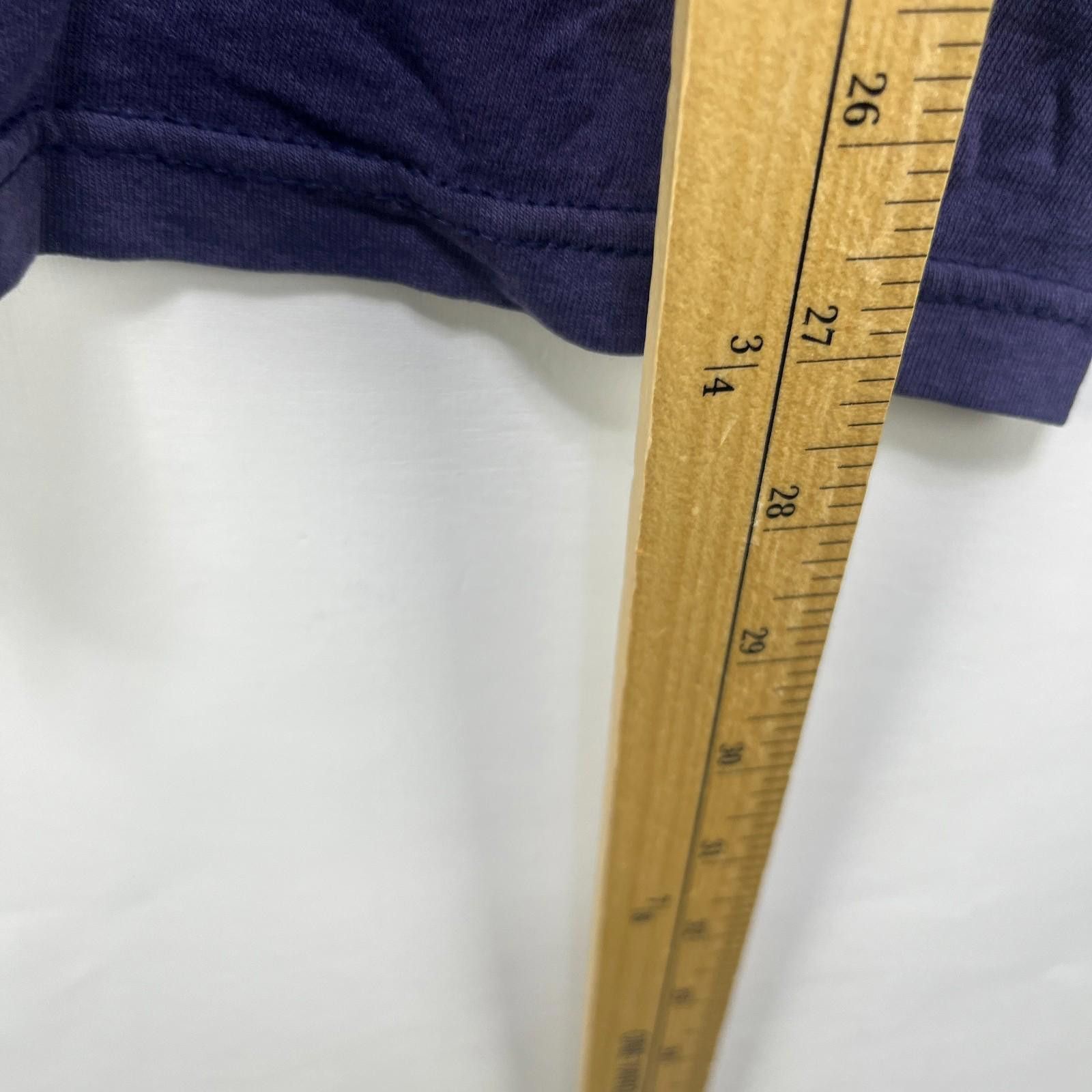 Fruit Of The Loom Vintage 90s Sun faded Blank Pocket T Shirt Large Navy Size US L / EU 52-54 / 3 - 7 Thumbnail