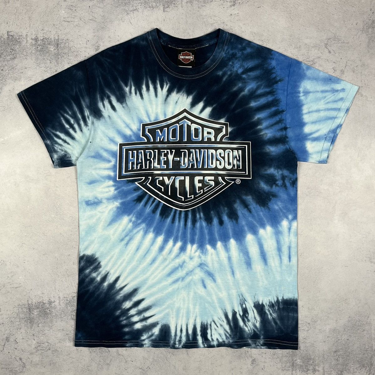 Harley Davidson Vintage Harley Davidson y2k big logo tie dye tee 90’s Size US M / EU 48-50 / 2 - 2 Thumbnail
