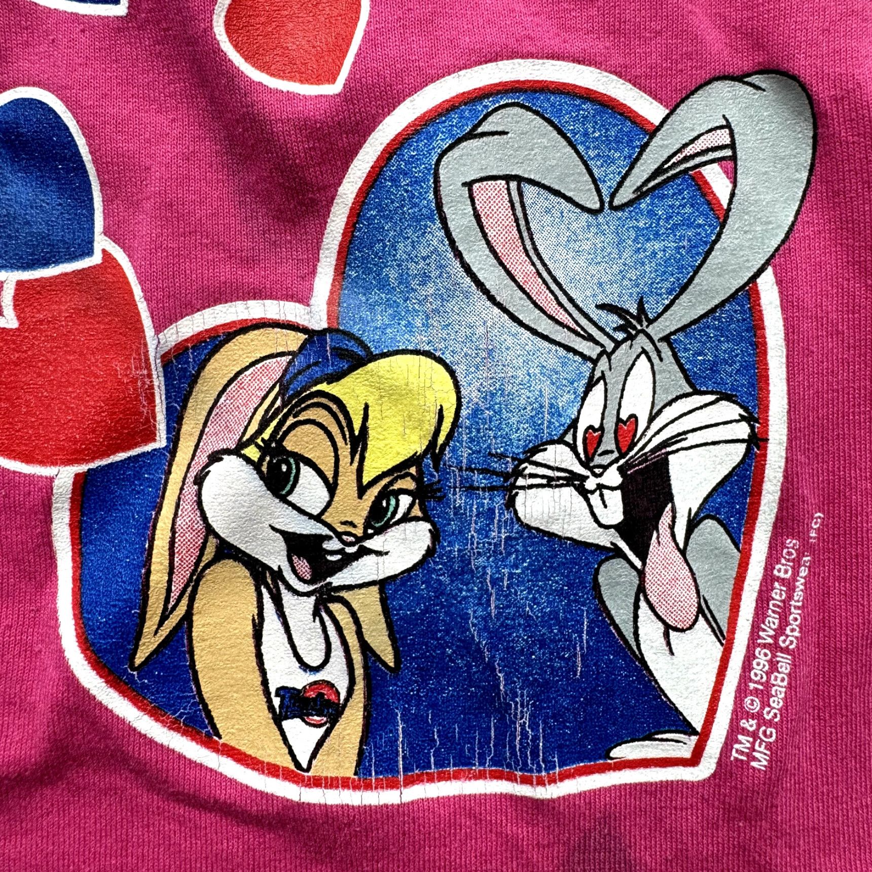 Vintage 90s Vintage Looney Tunes Bugs Bunny Lola Love Shorts Womens Pink S Medium Size 28" / US 6 / IT 42 - 4 Thumbnail