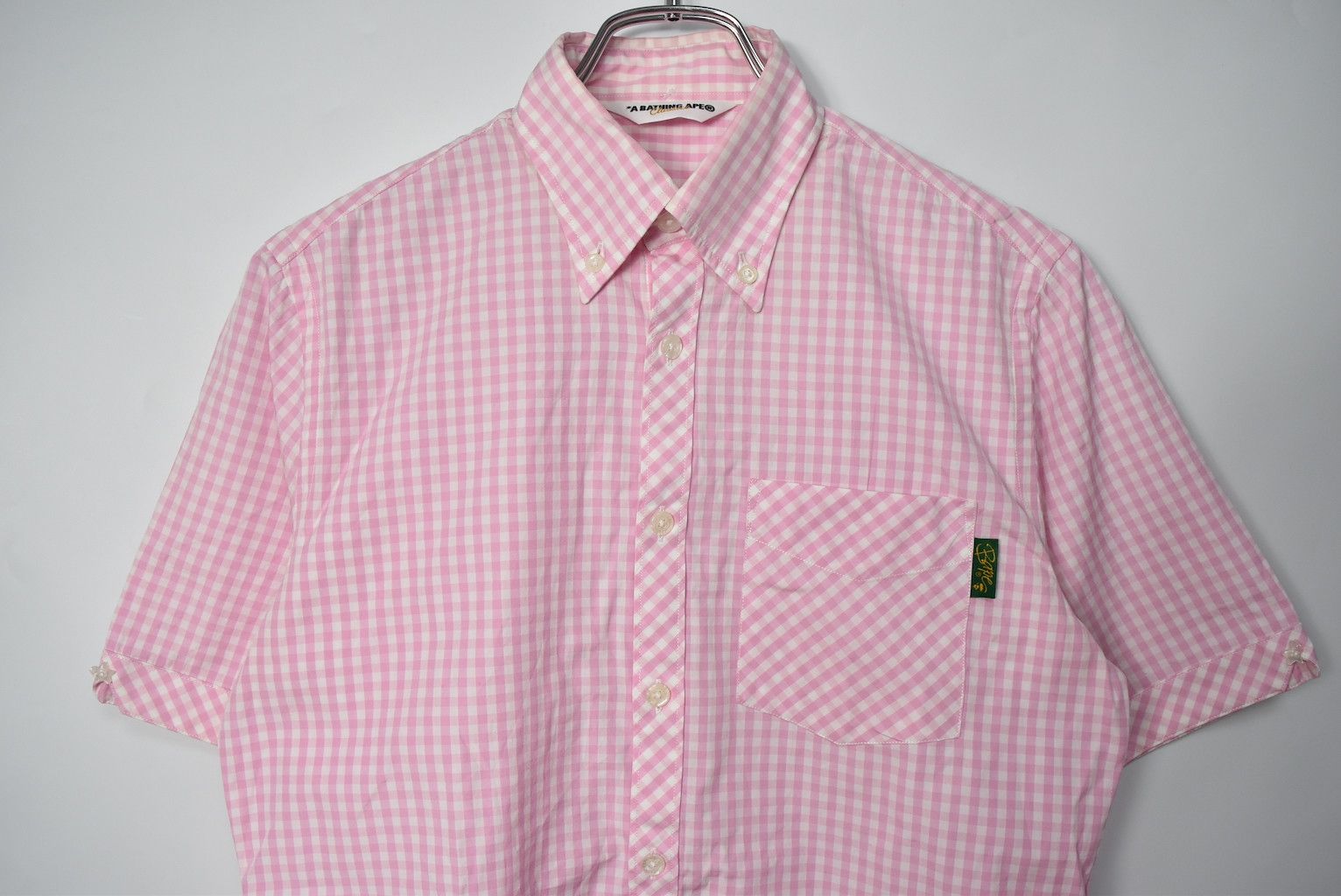 Bape Checkered Button Up S/S Shirt Size US S / EU 44-46 / 1 - 3 Thumbnail