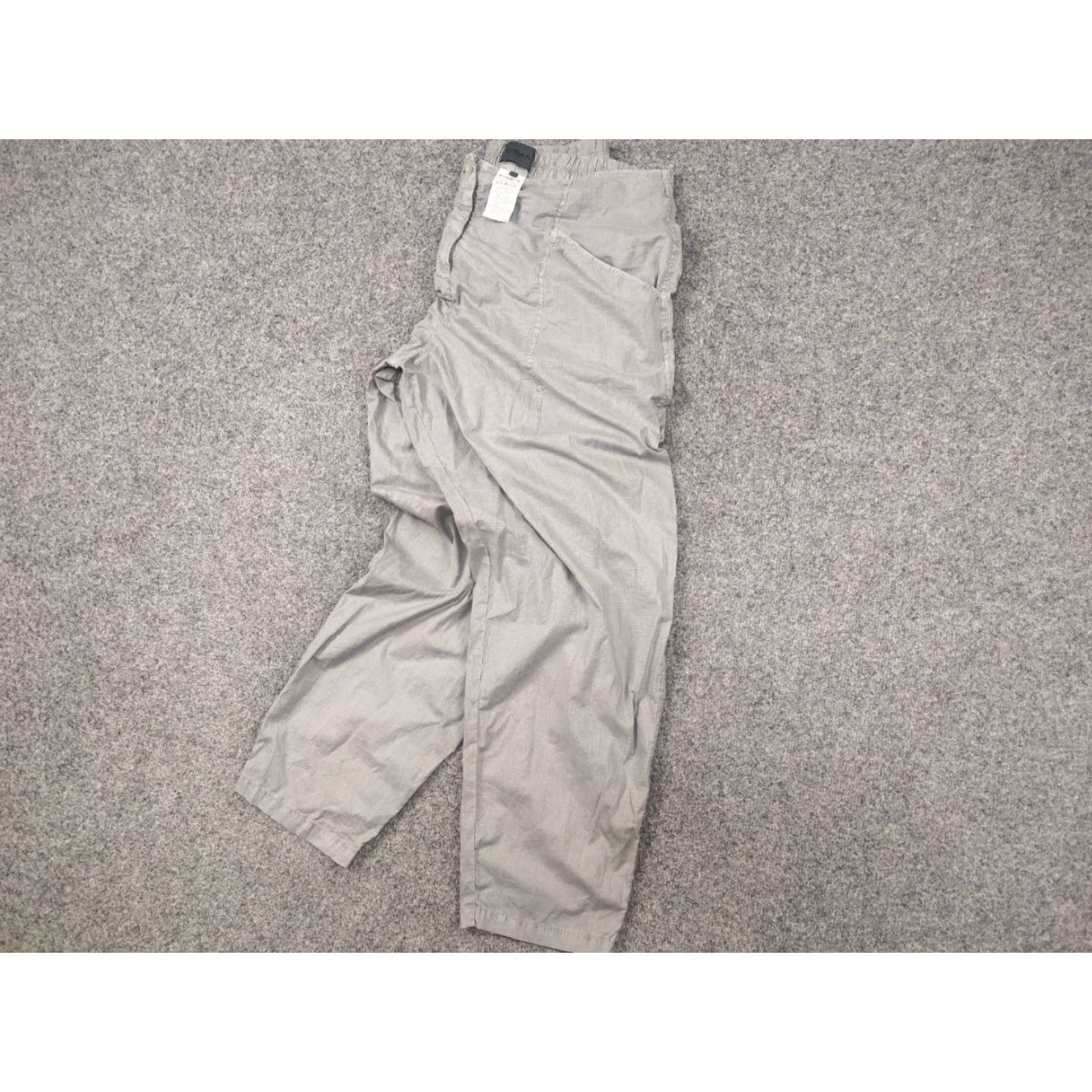 Vintage VINTAGE Oska Design Germany Light Gray Wide Leg Ankle Pocket Drawstring Pants Lagenlook Size 40" / US 18 - 3 Thumbnail